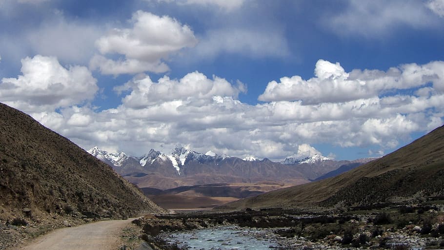 Hd Wallpaper Tibet Clouds Plateau Mountain Nature Himalayas Snow