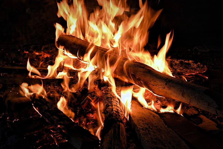 Online Crop Hd Wallpaper Bonfire During Nightime Burn Burning