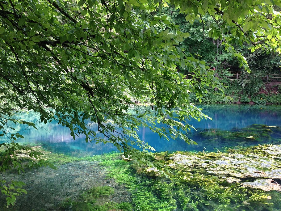 Online Crop HD Wallpaper Blautopf Blaubeuren Water Source Stone