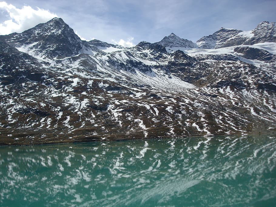 HD Wallpaper Snow Mountain Nature Glacier Ice Lake Switzerland