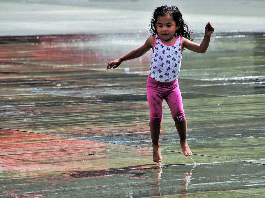 Young Little Girl Playing With Herself