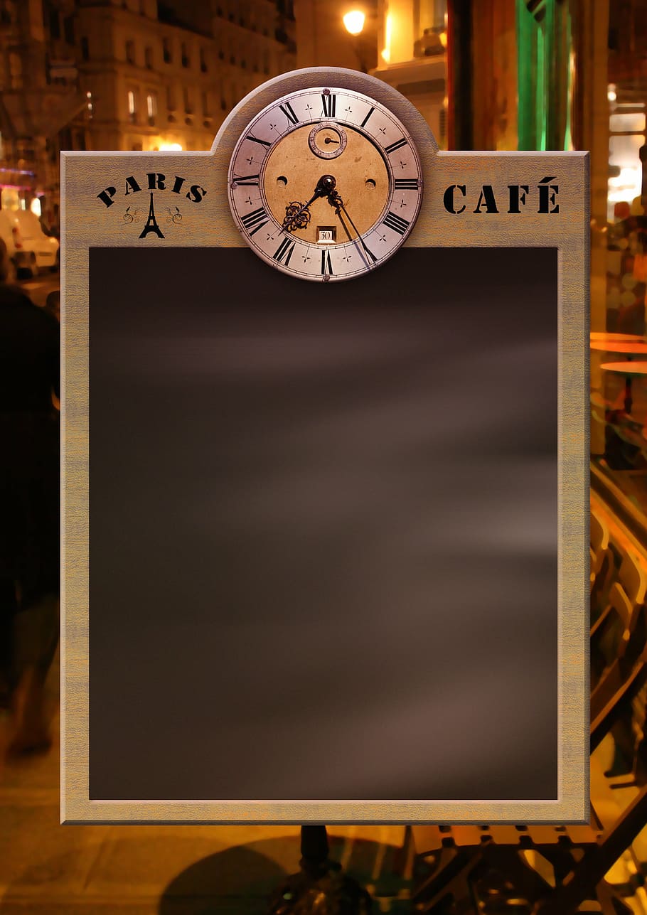 Online Crop HD Wallpaper Gray And Black Paris Cafe Menu Board