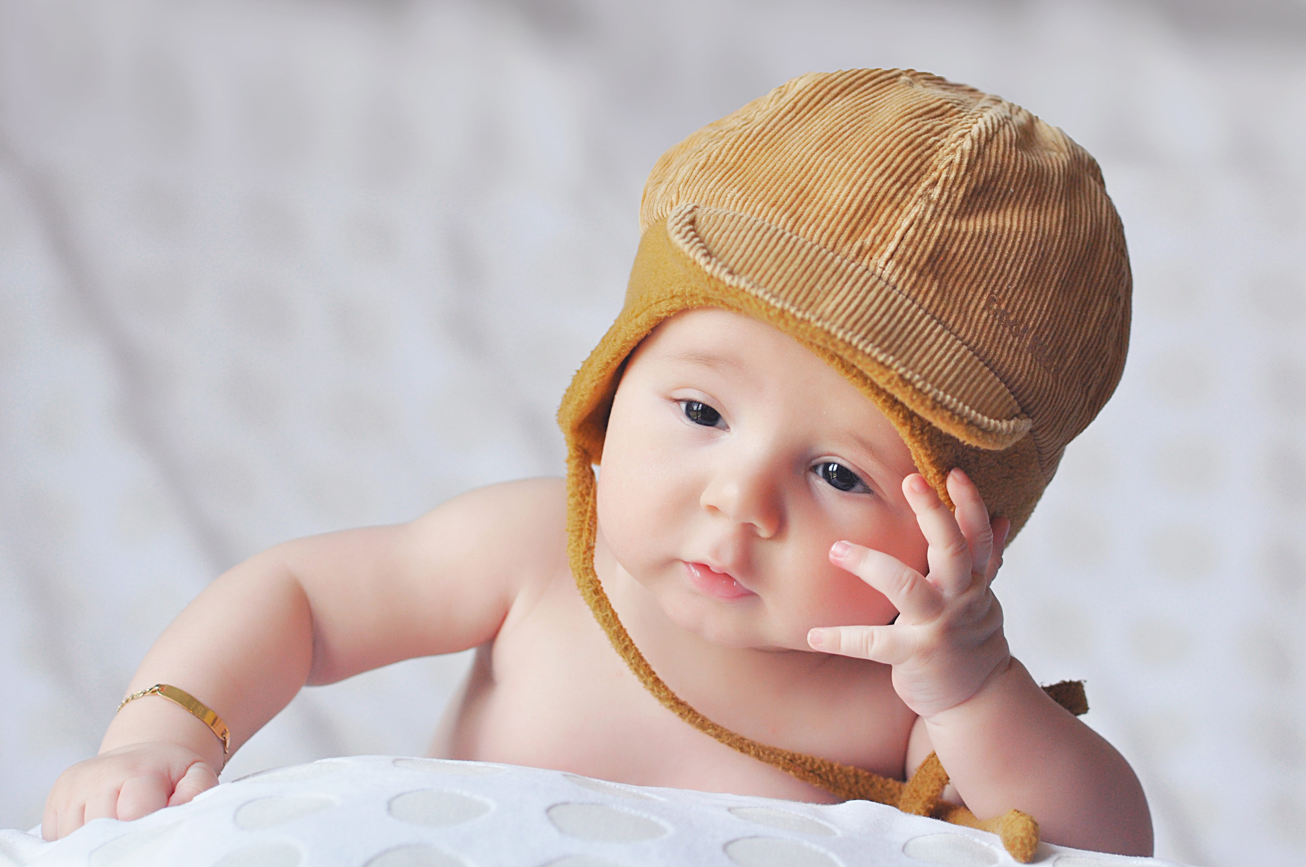 Young baby wearing hat, people, boy, child, children, family