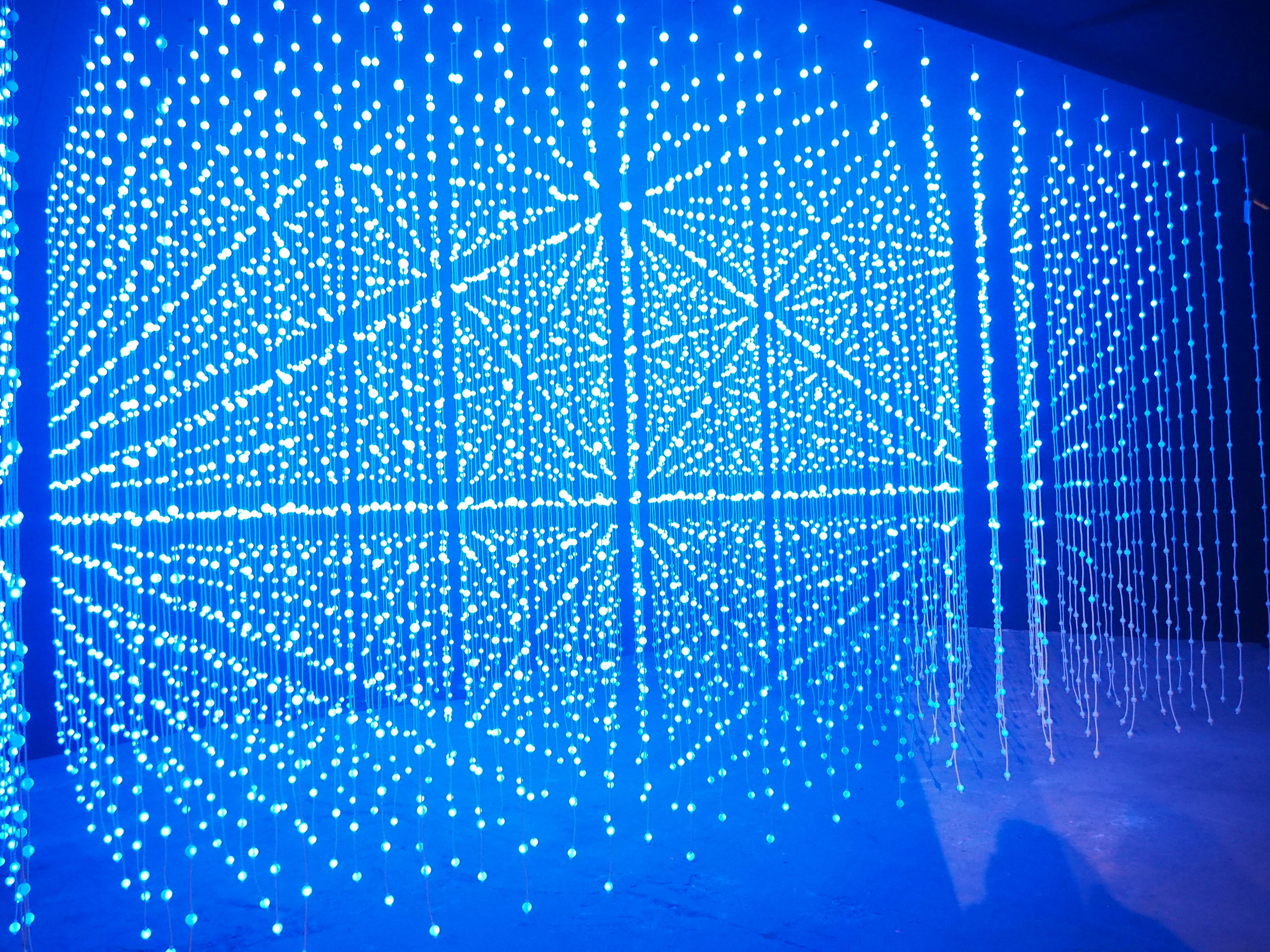Pattern, Light, Color, Points, Structure, braid, abstract, blue