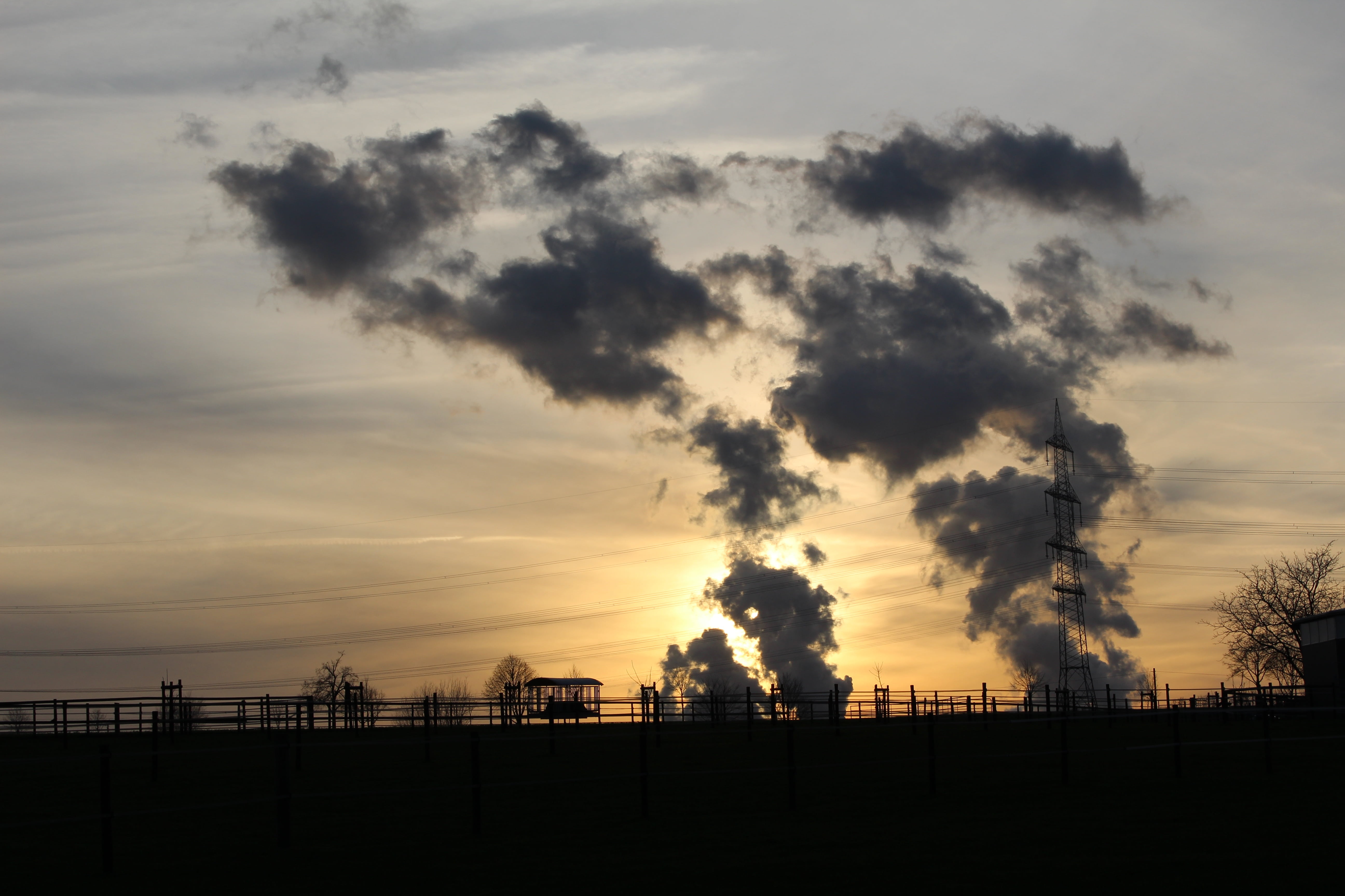 sunset, clouds, sky, evening sky, abendstimmung, twilight, cloud - sky