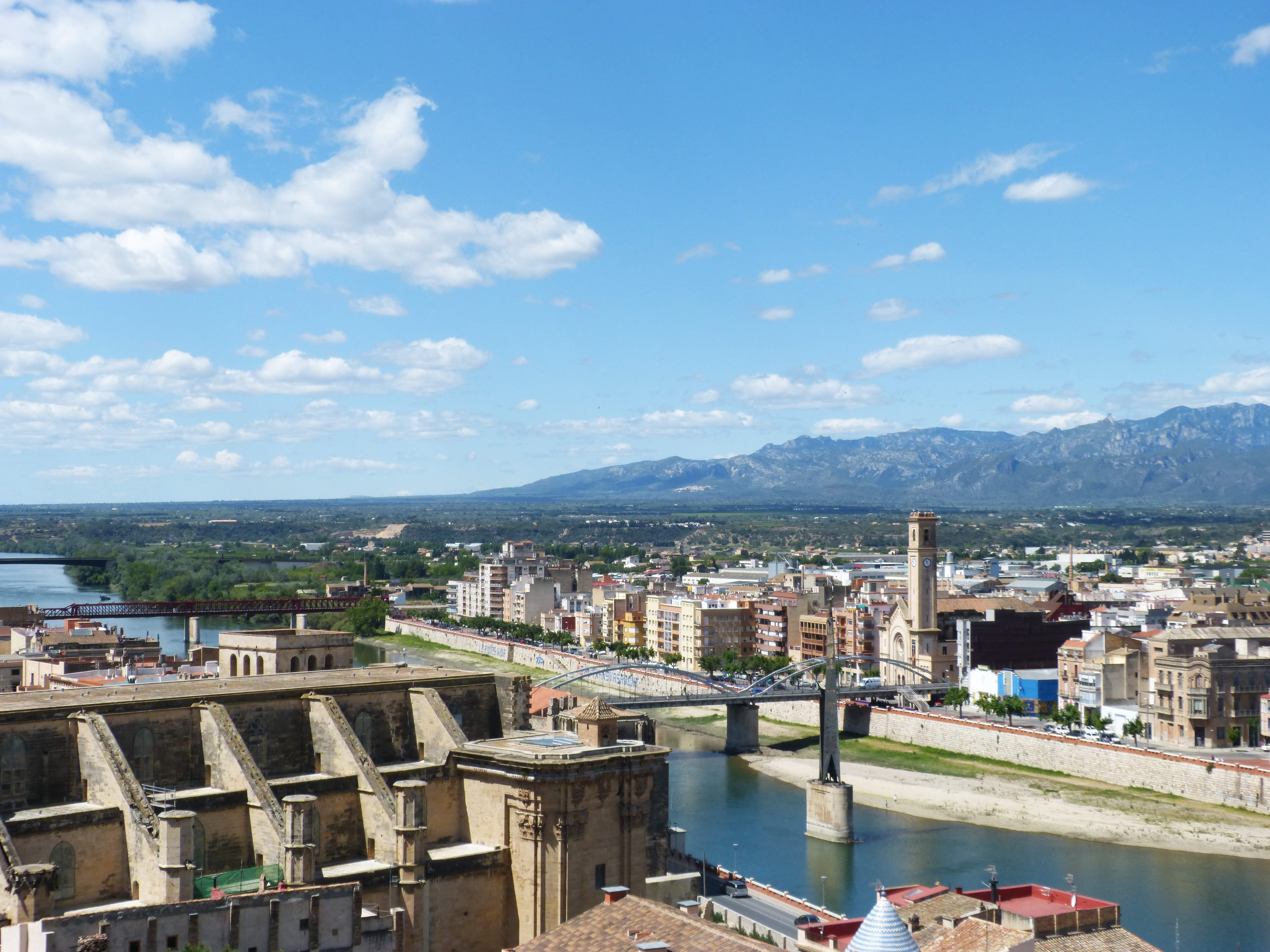 Tortosa, Catalunya, Ebro River, River, View, panorama, cityscape