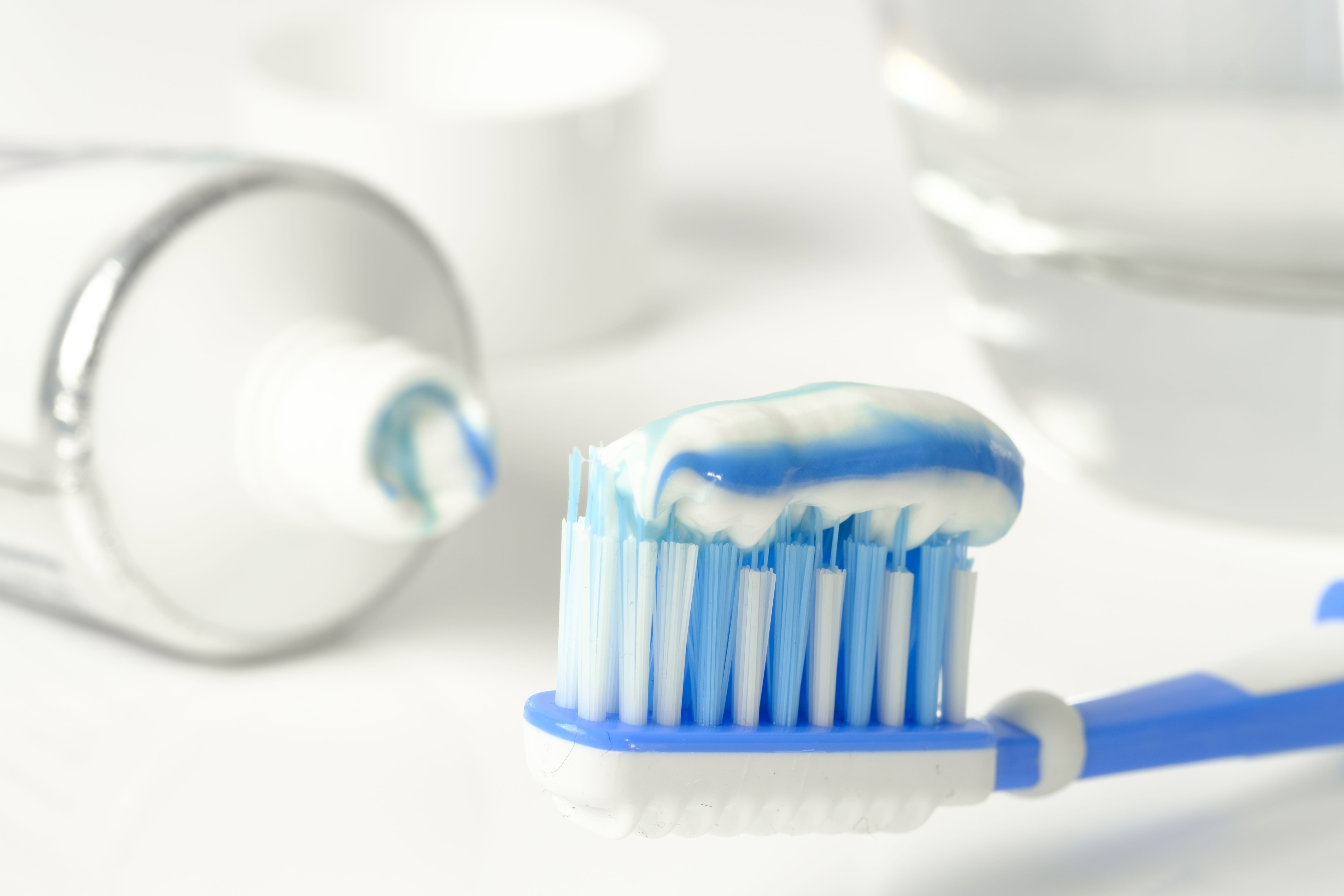 toothpaste on toothbrush, brushing teeth, hygiene, clean, gift