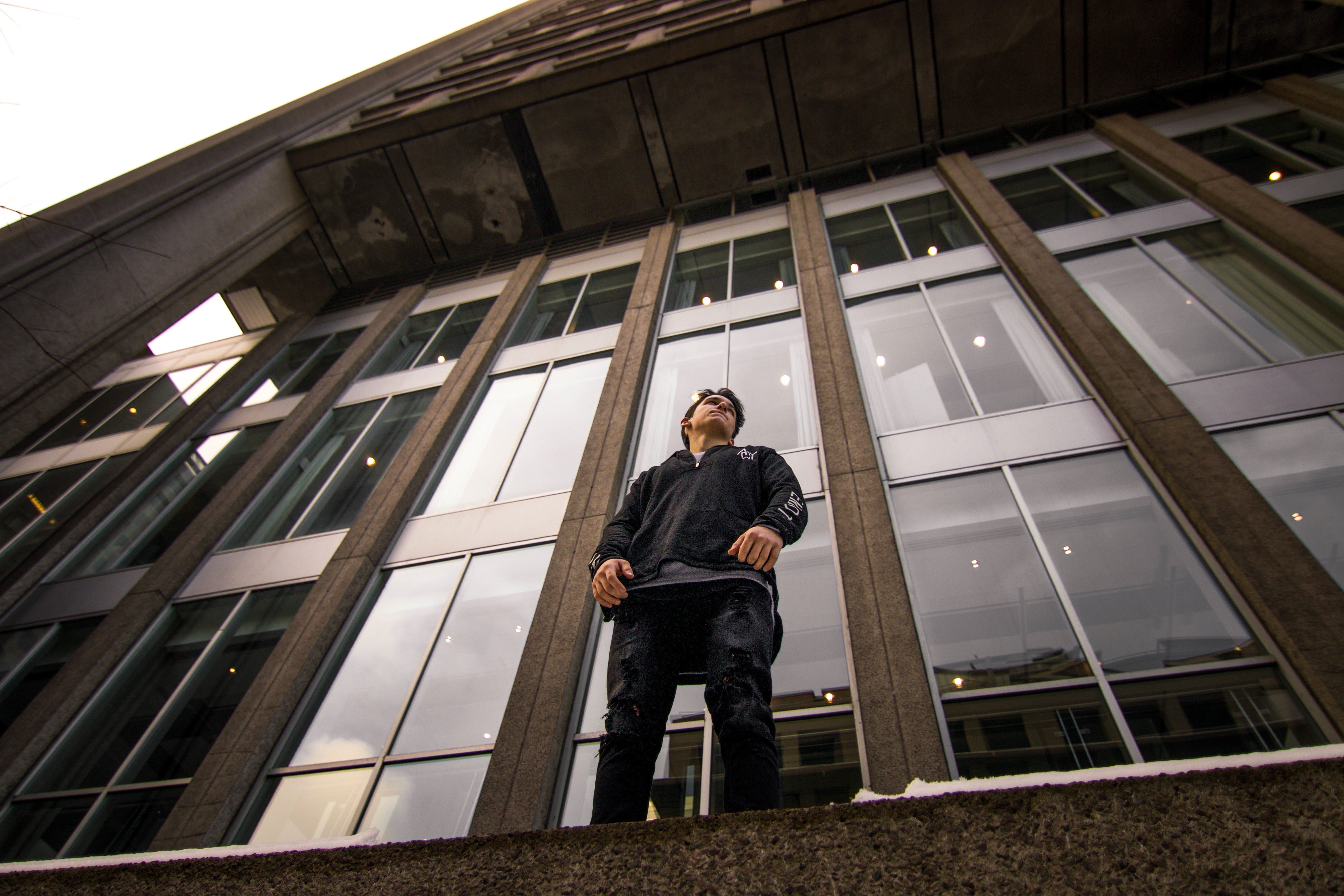 architecture, building, infrastructure, people, guy, alone