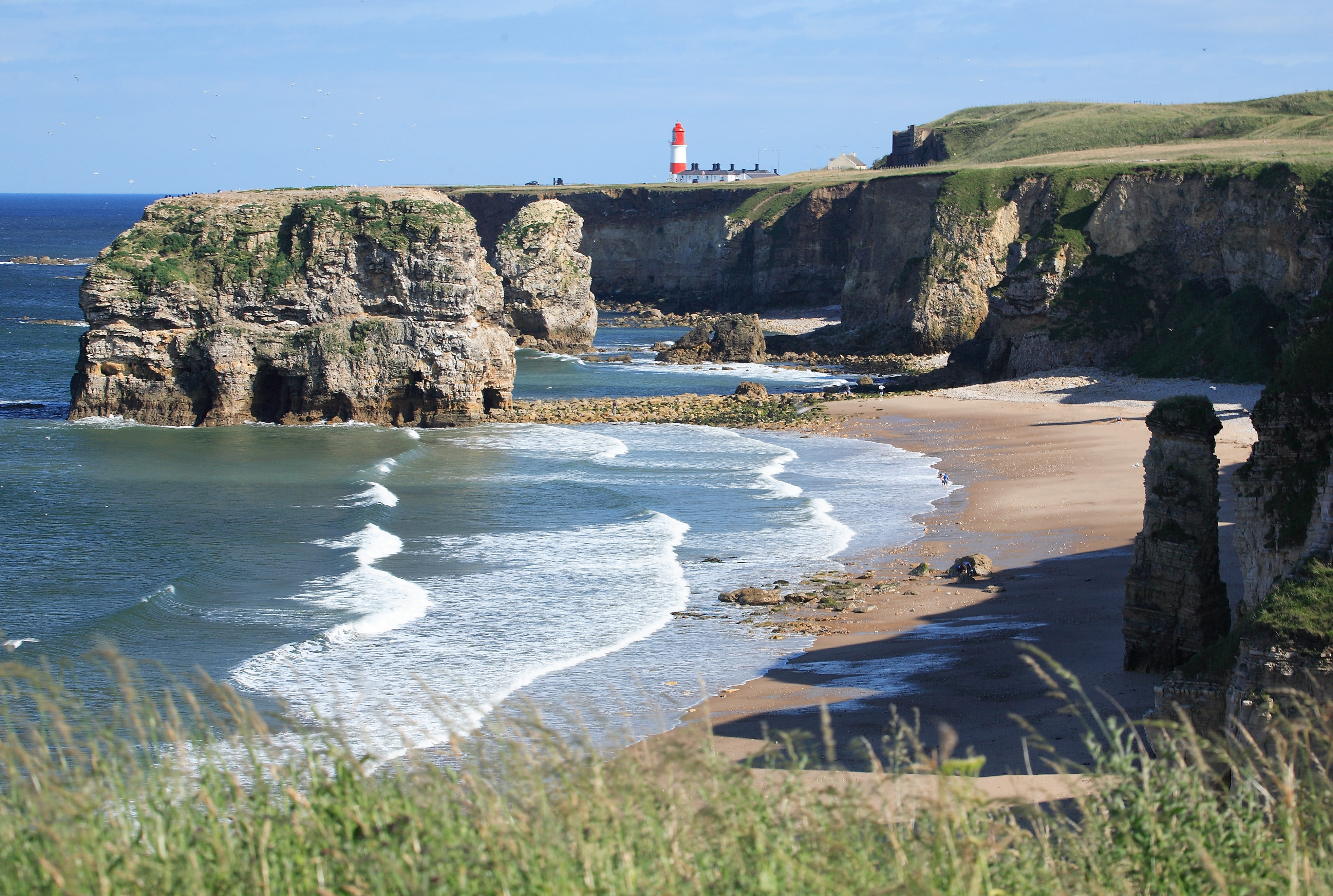 Free download | HD wallpaper: marsden, beach, south shields, coast ...