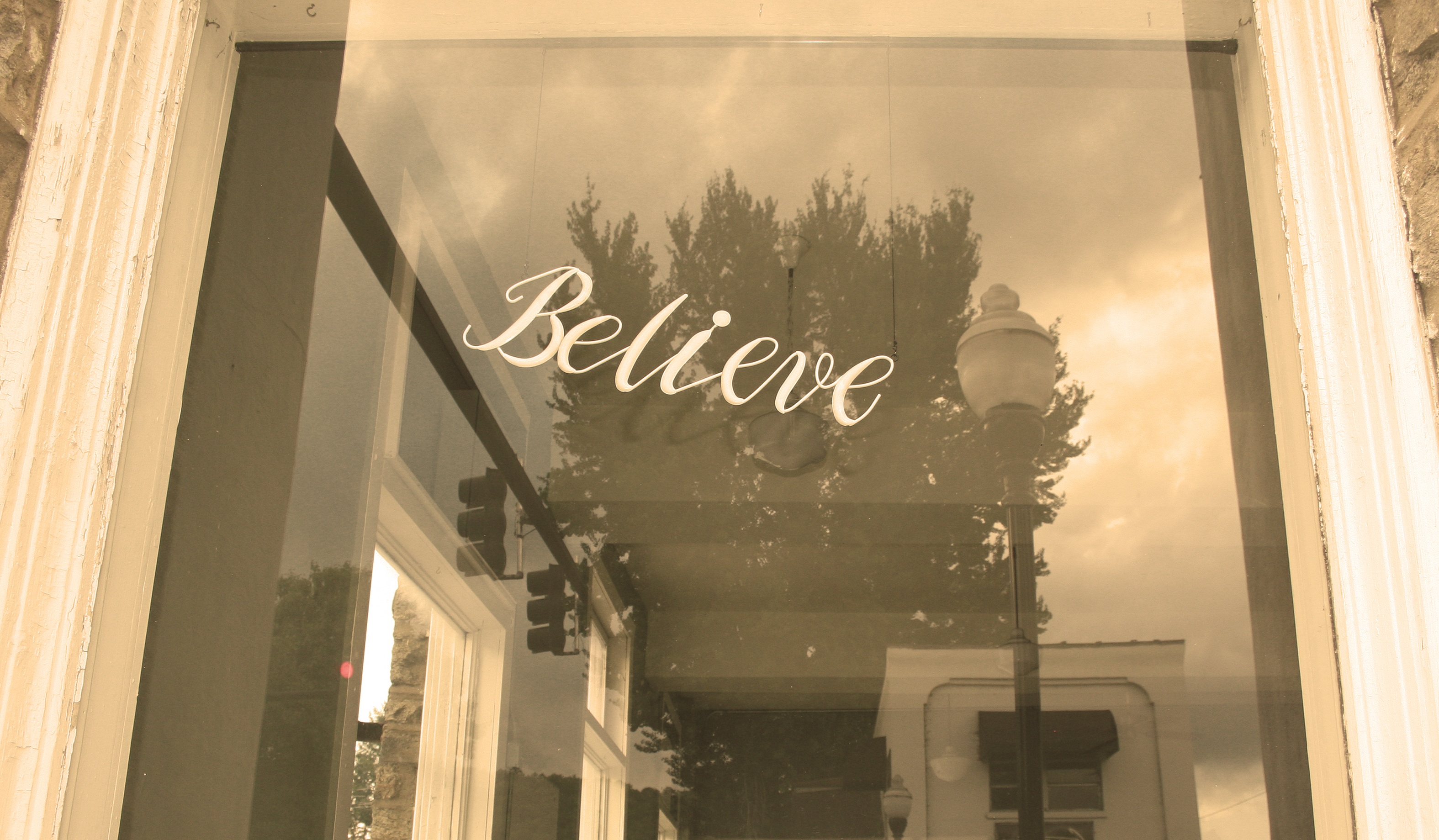 window, reflection, town, text, western script, communication