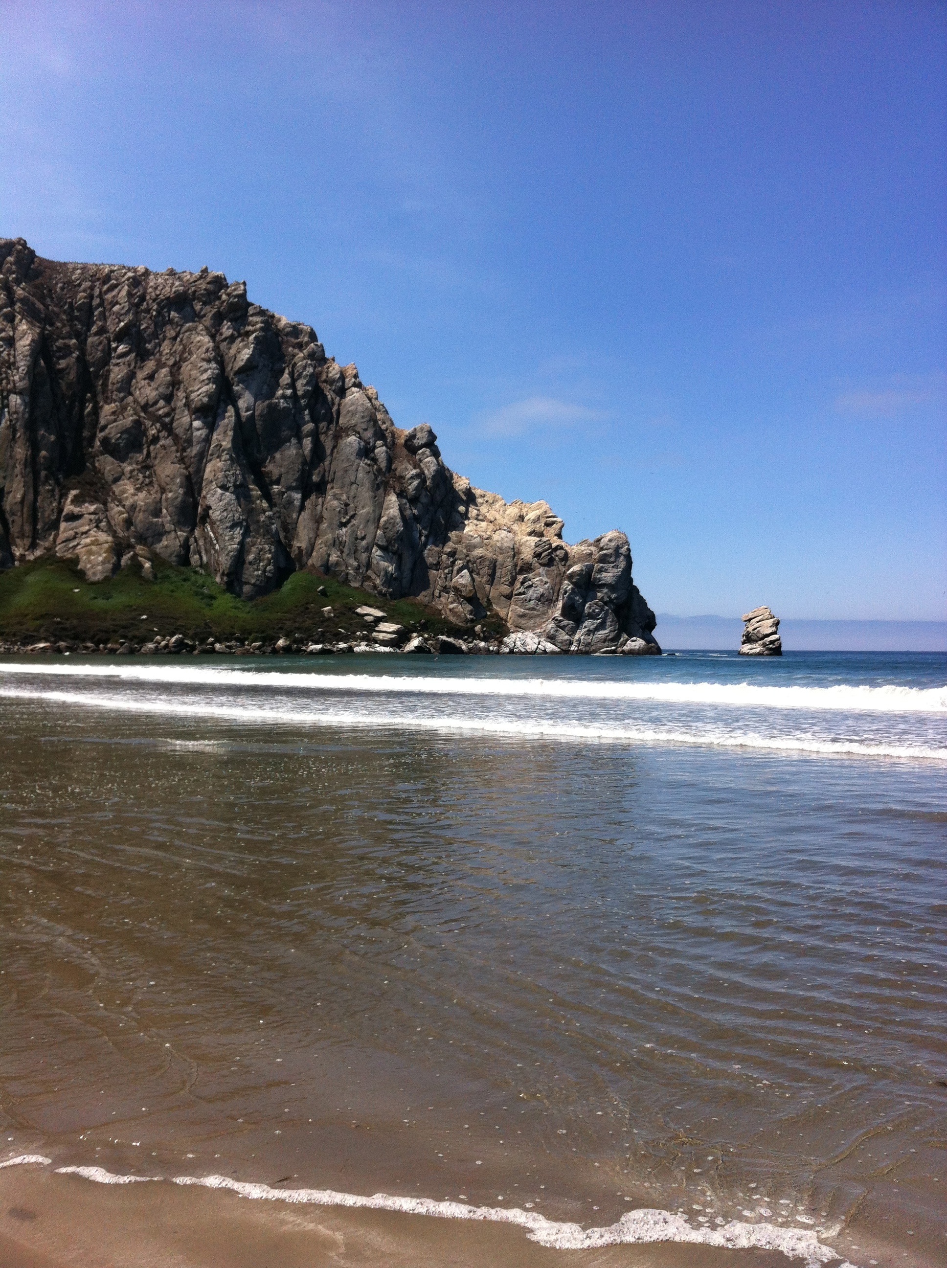 morrow bay, beach, rock, sand, ocean, california, coast, coastal