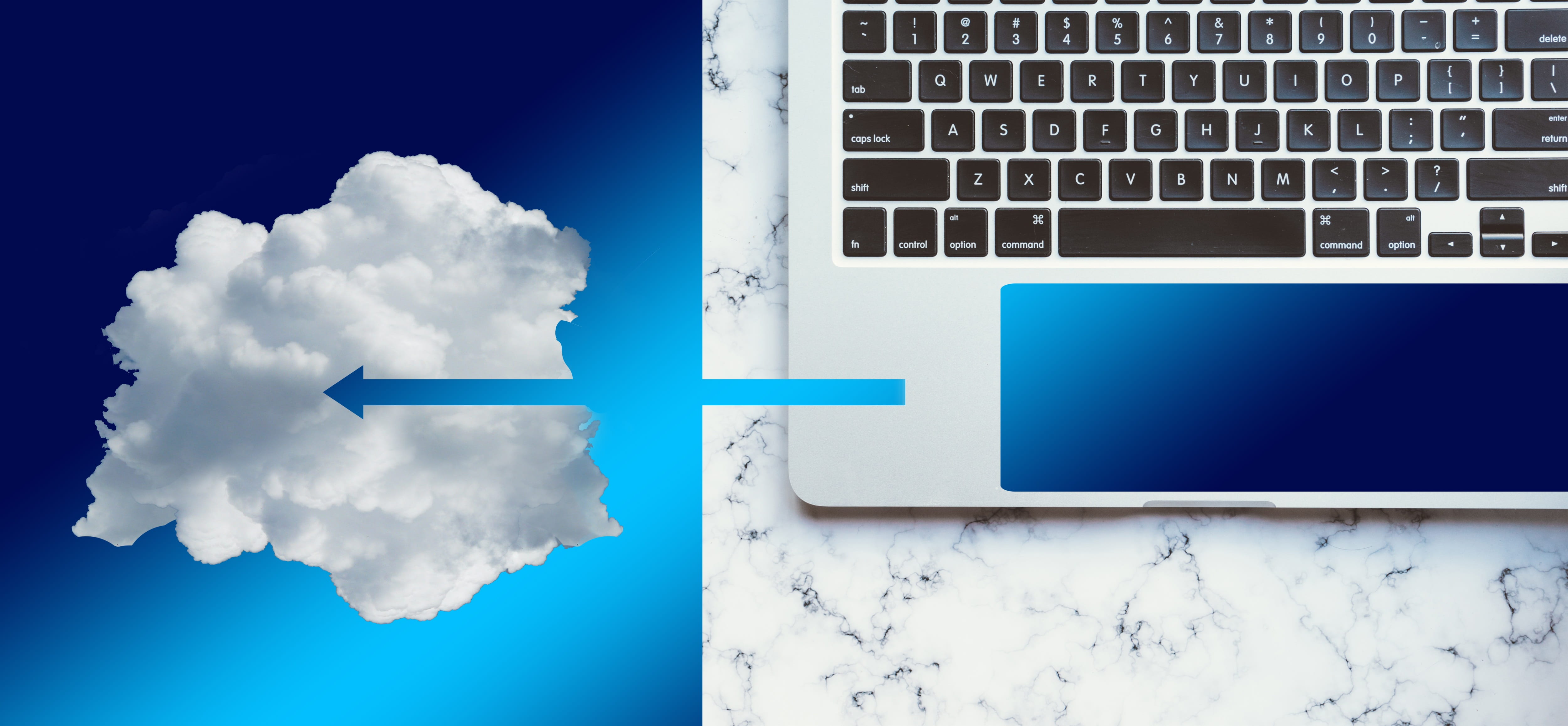 black and white laptop, cloud, infrastructure, disk space, computing power