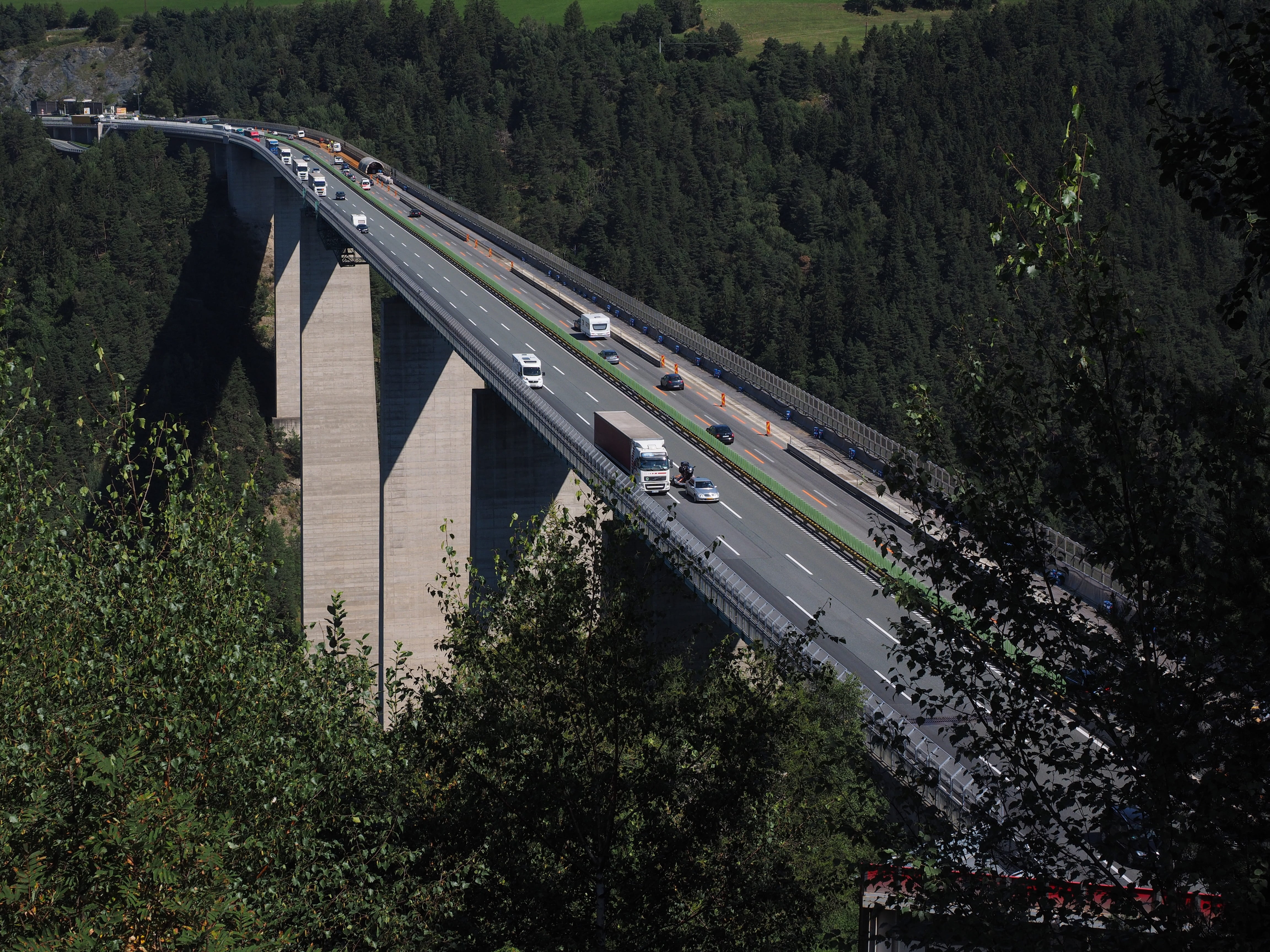 europe bridge, highway bridge, car bridge, brenner autobahn