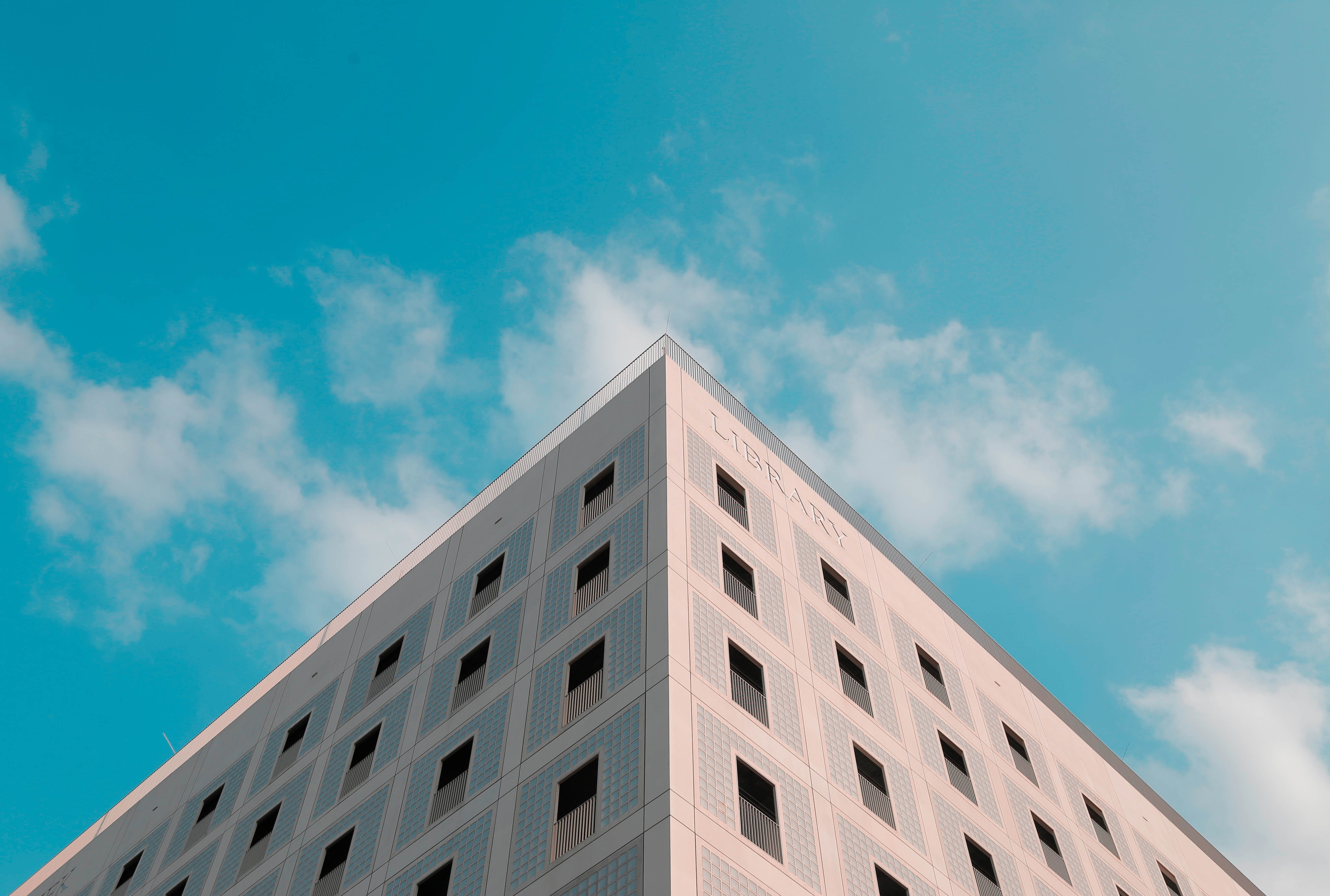 architecture, building, infrastructure, blue, sky, low angle view