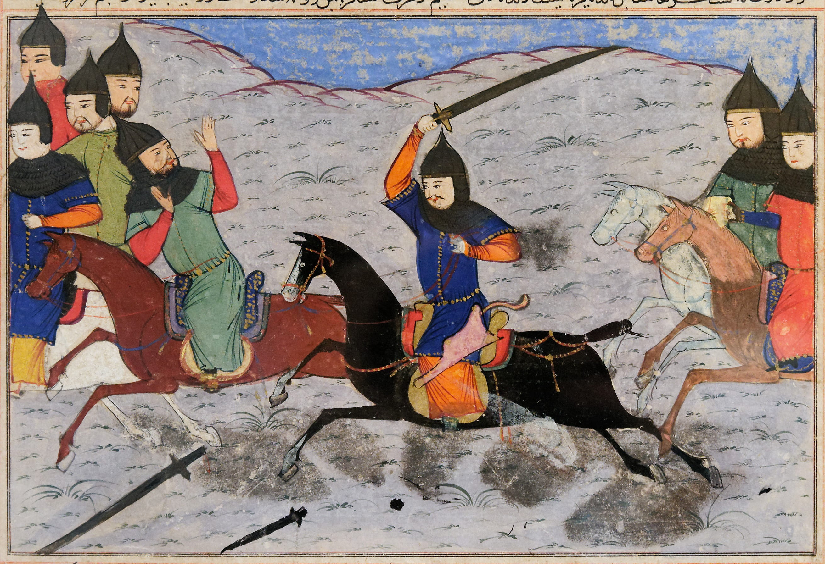 man holding sword while riding horse art work, Middle Ages, Sword Fighting