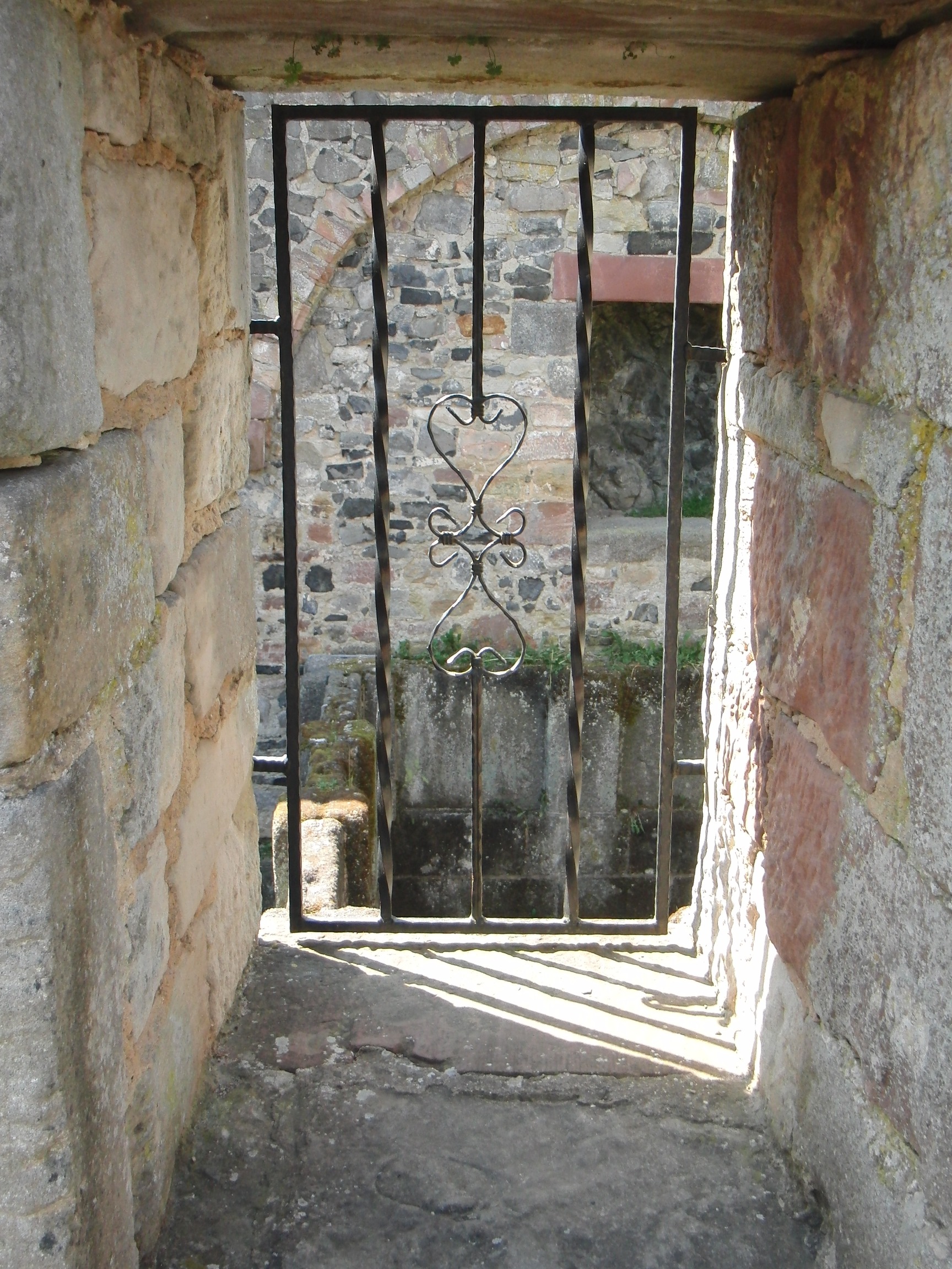 window, grid, masonry, light, stone, architecture, built structure