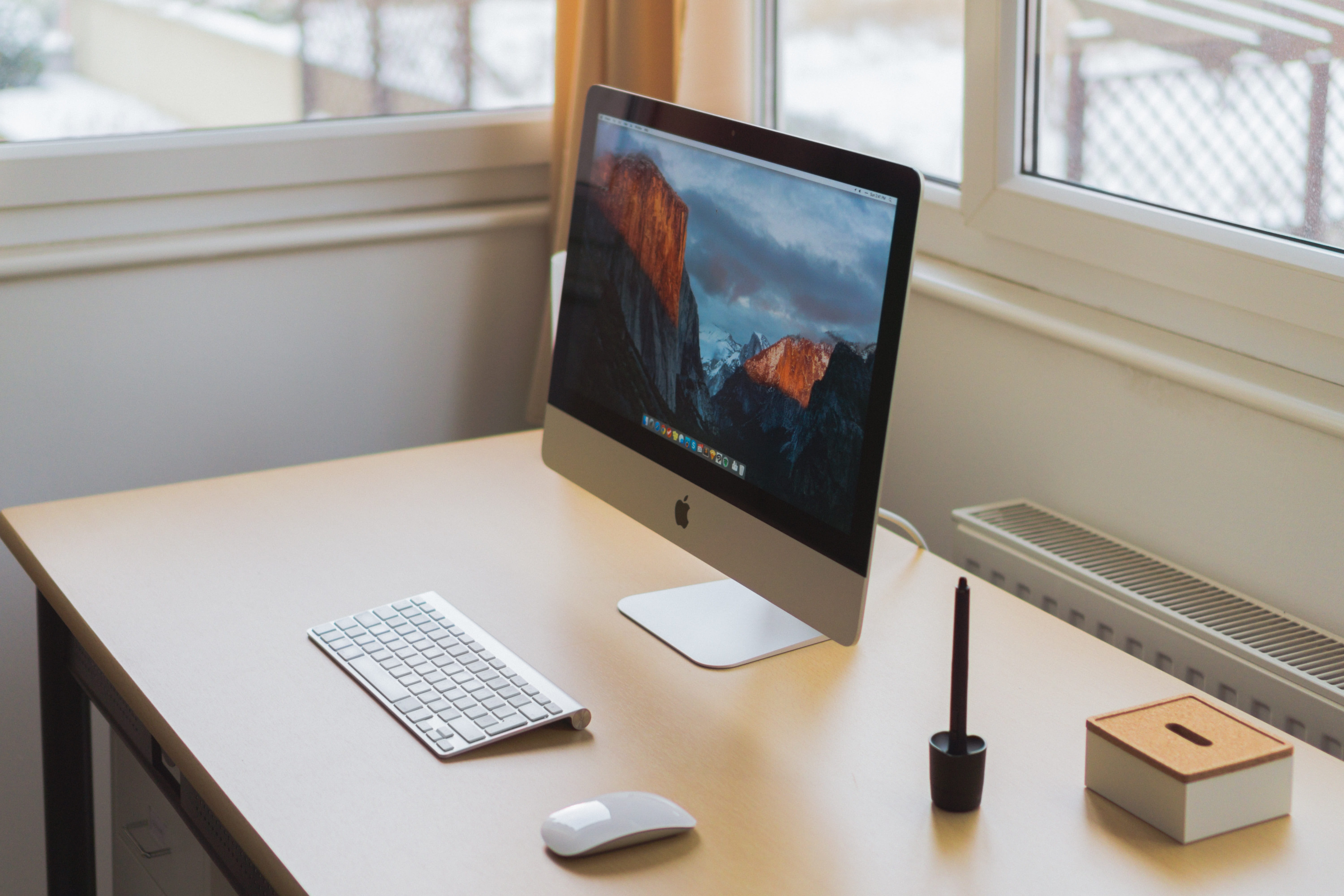 computer, keyboard, apple, electronics, modern, technology