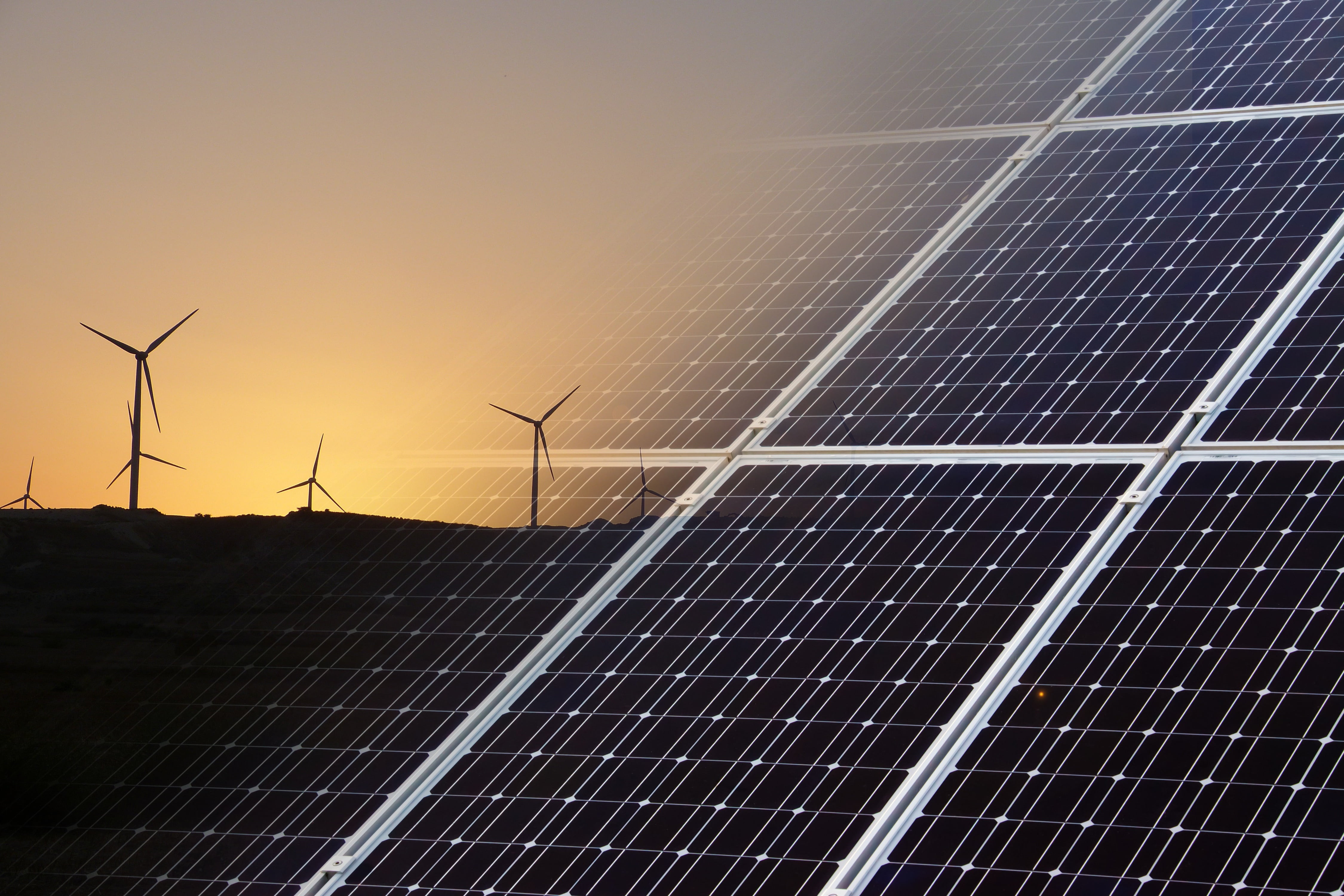 black and gray solar panel, renewable, energy, environment, wind