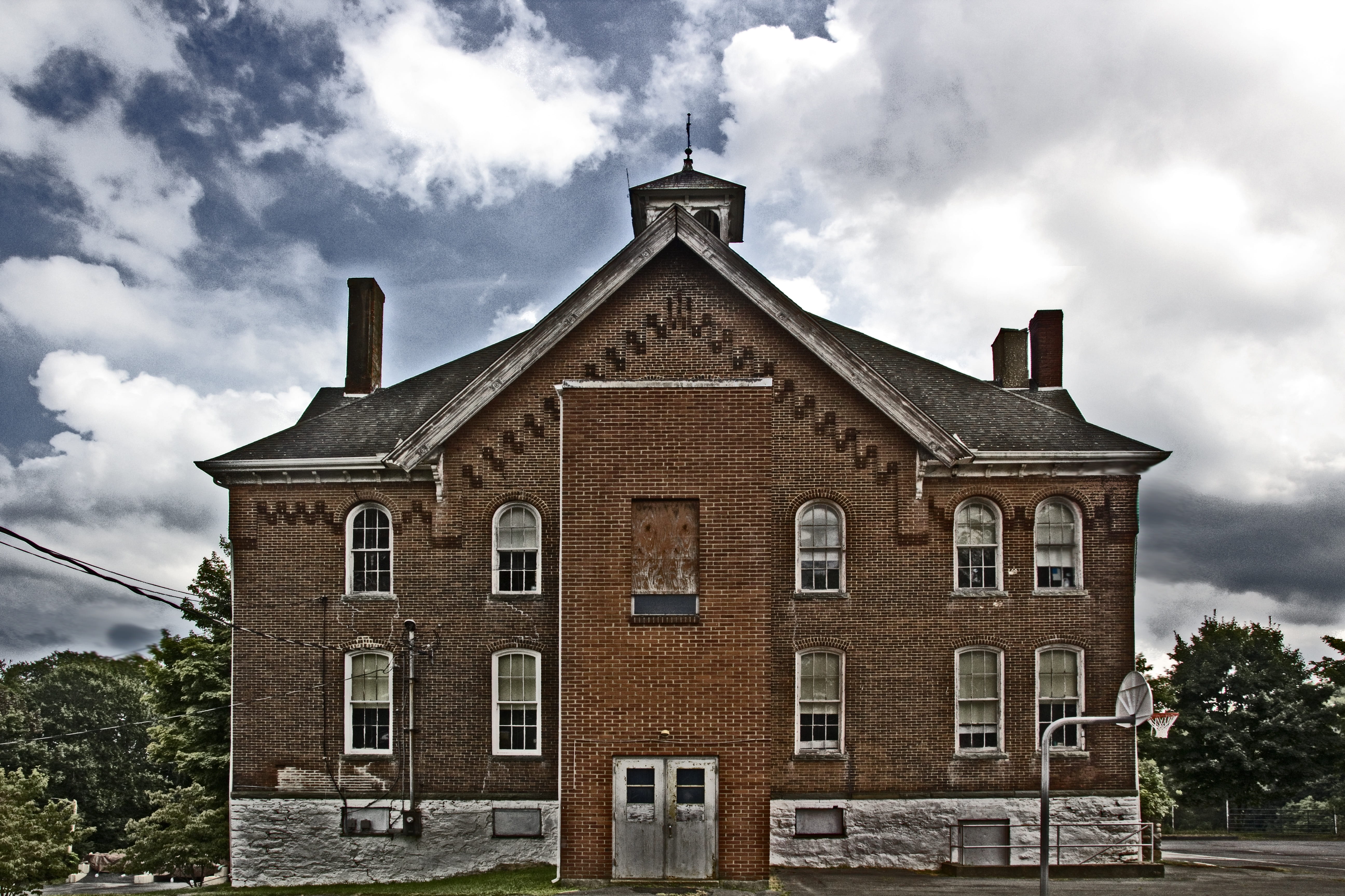 building, old building, brick building, cloud - sky, architecture