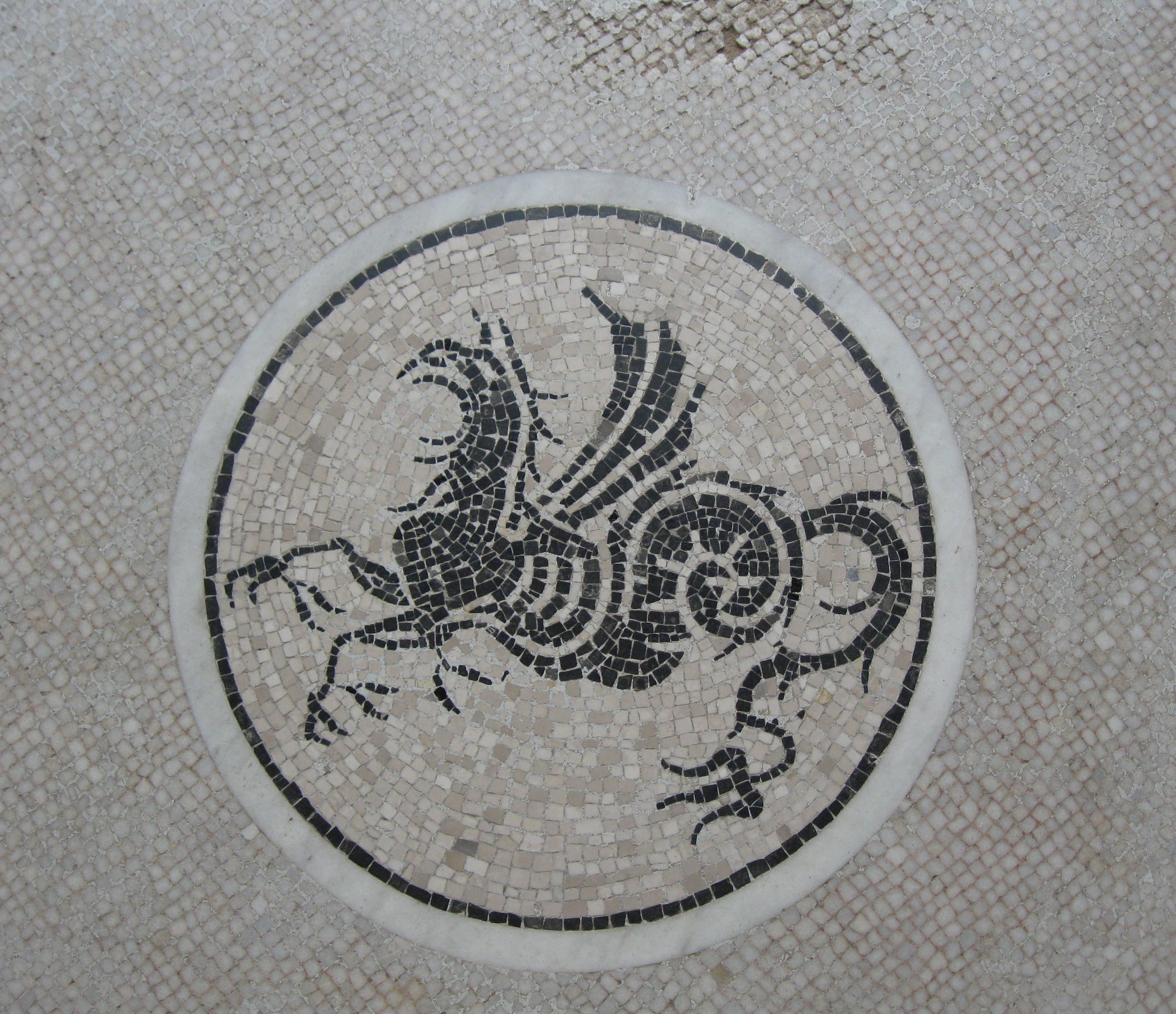 mosaic, artwork, stone, geometric shape, representation, circle