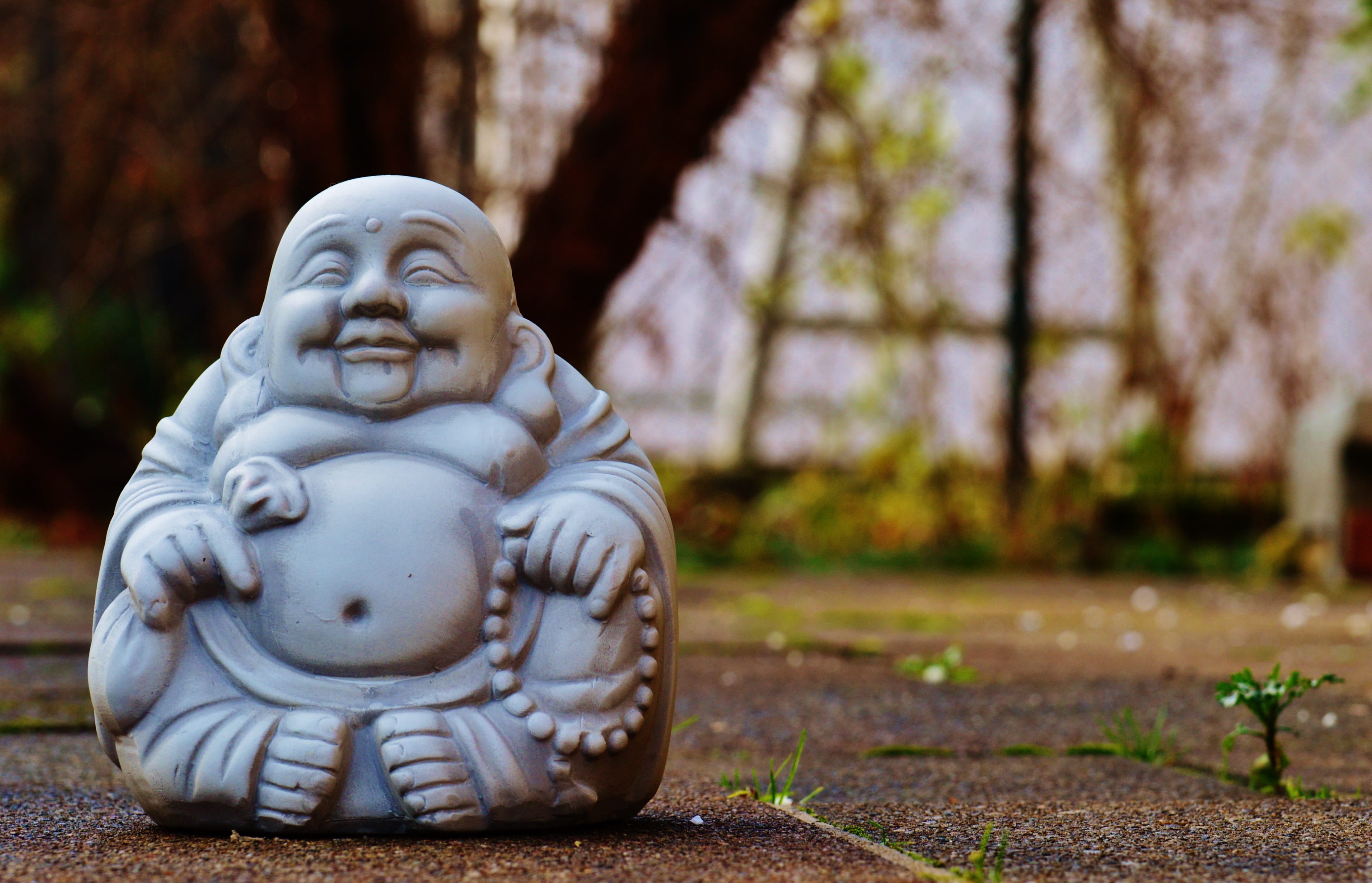 Laughing Buddha ceramic figurine, figure, rest, buddhism, fernöstlich