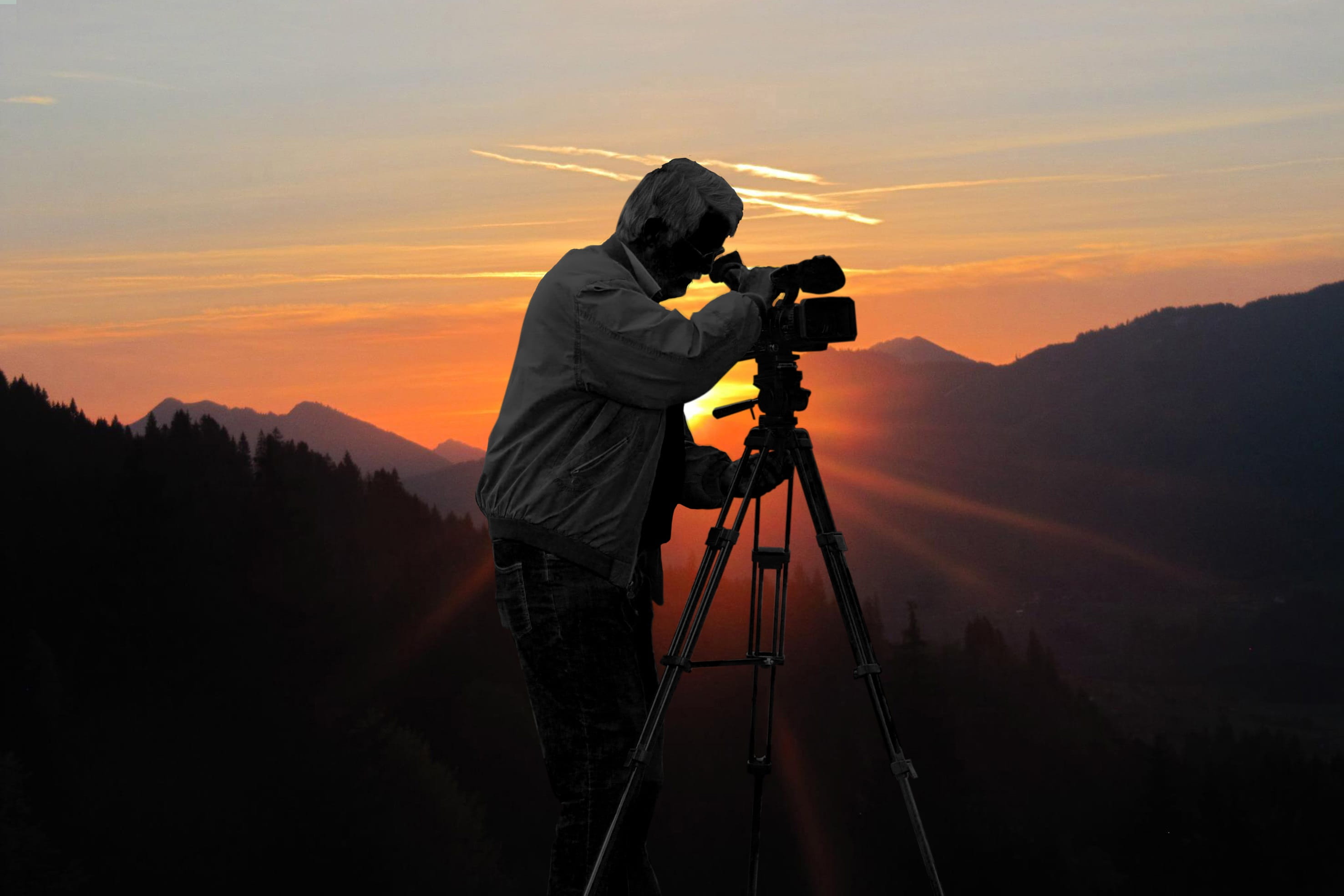 Back Light, Sunset, Cinematographer, camera - Photographic Equipment
