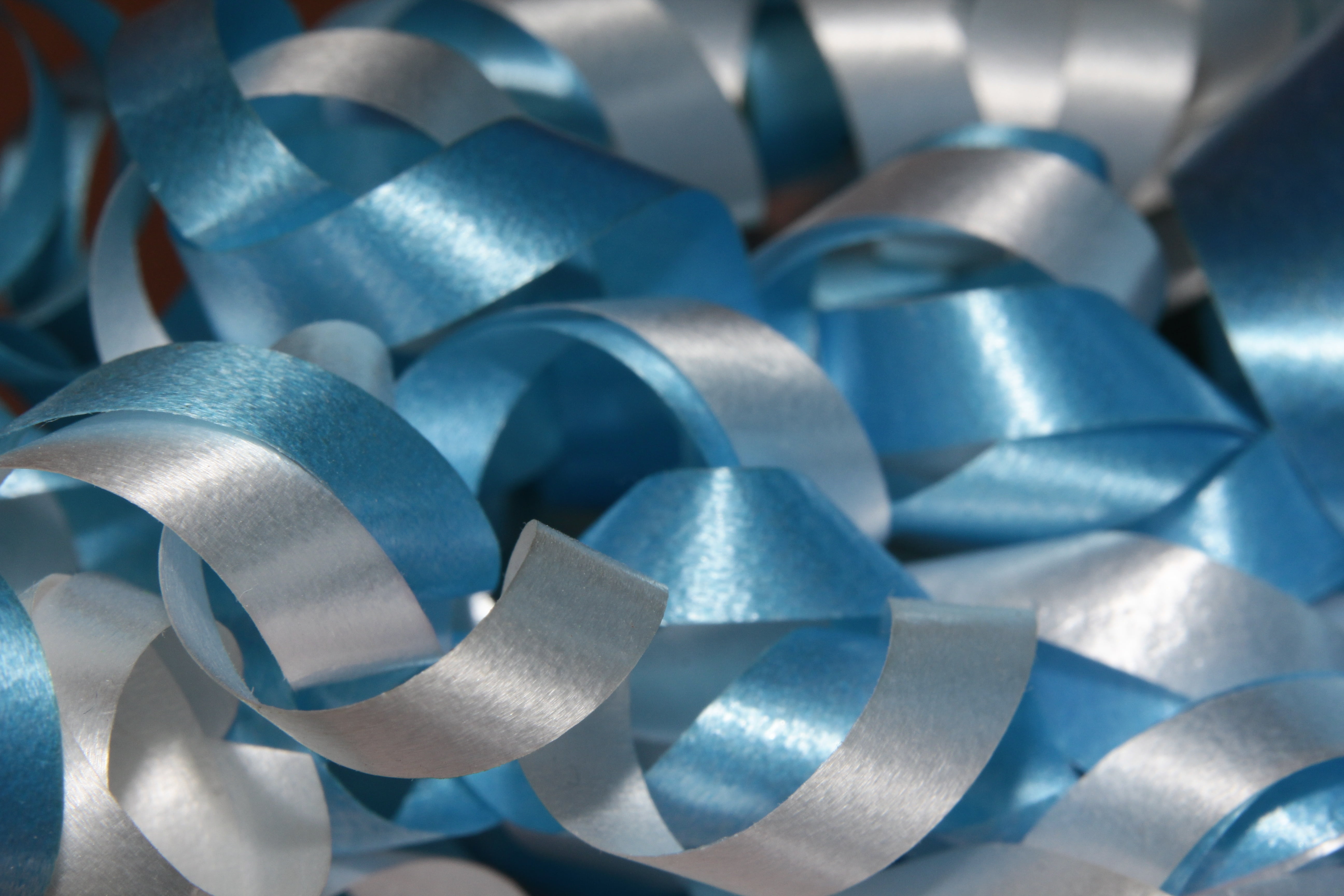 loop, geschenkschleife, shiny, silver, blue, joy, unpack, ribbon