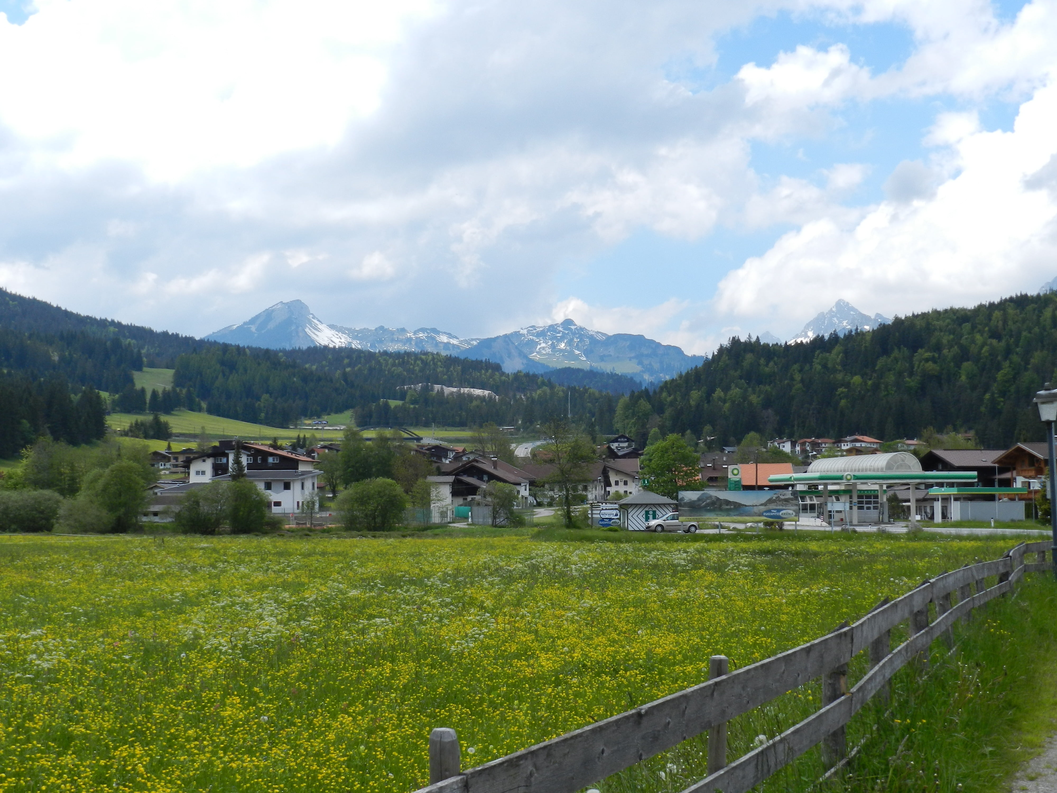 heiterwang, austria, zugspitz plateau, mountain, sky, architecture