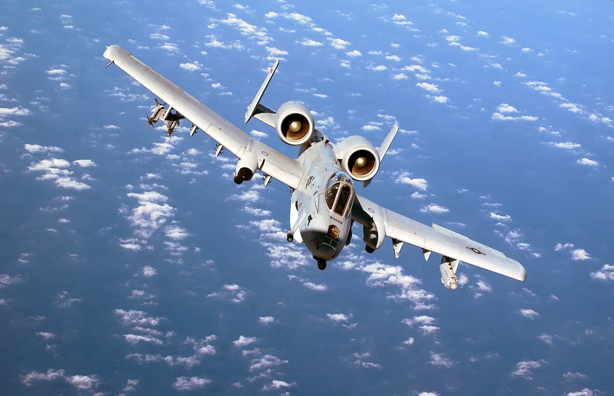 military aircraft, thunderbolt, a10, warthog, frontal view