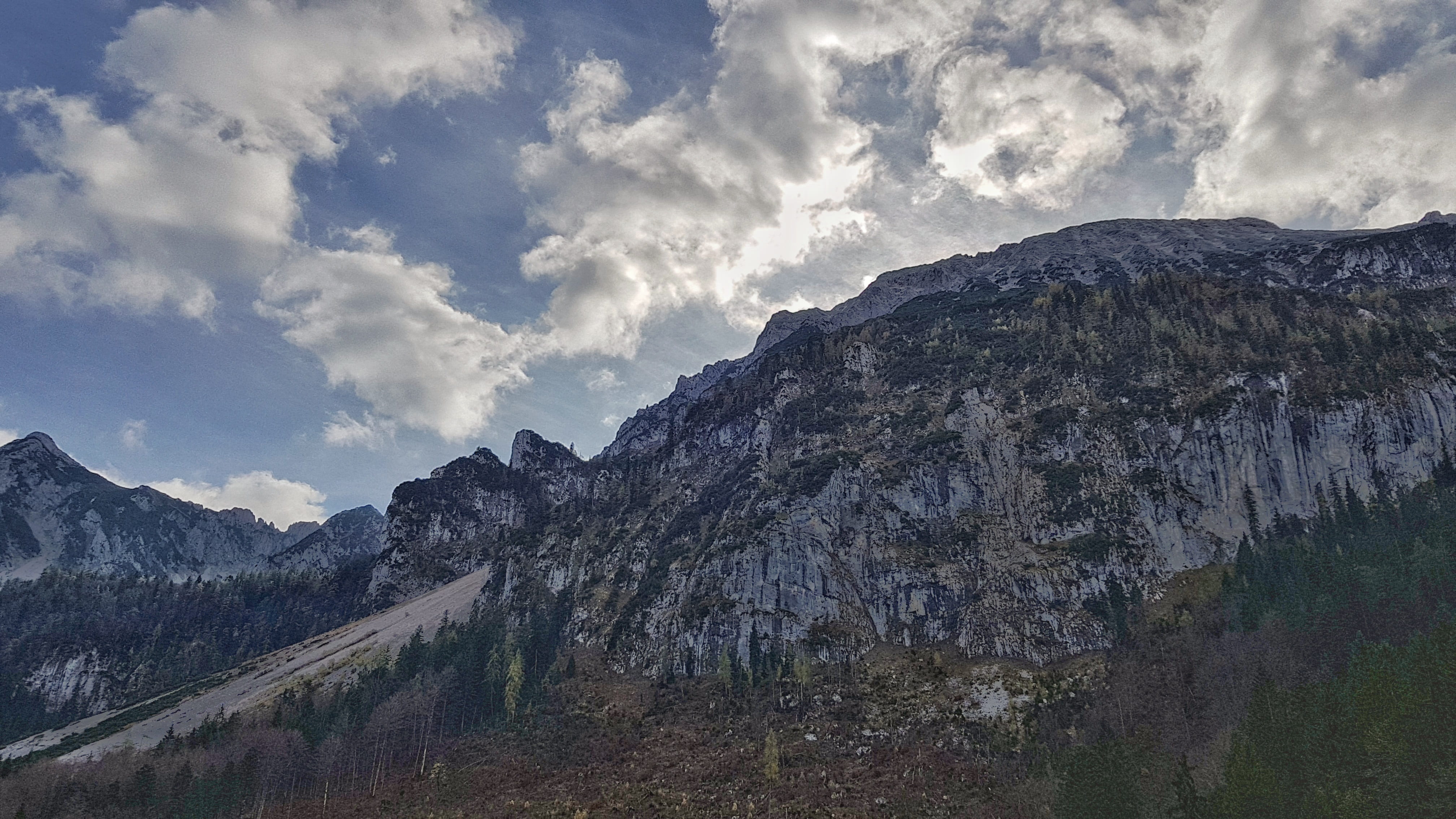 mountain, alpine, hiking, clouds, beautiful, sky, cloud - sky