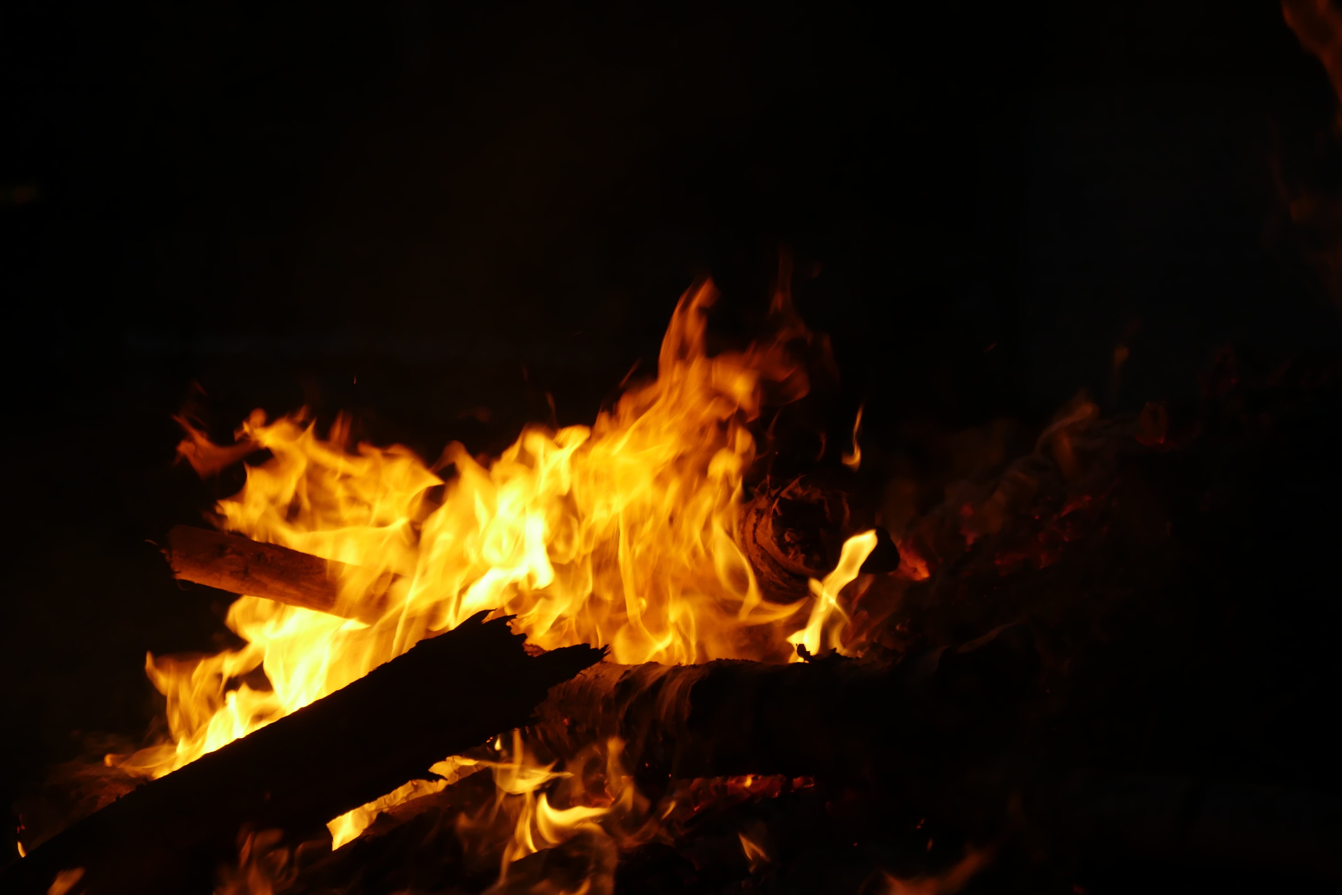 fire, night, dark, flame, black, burn, darkness, mood, light