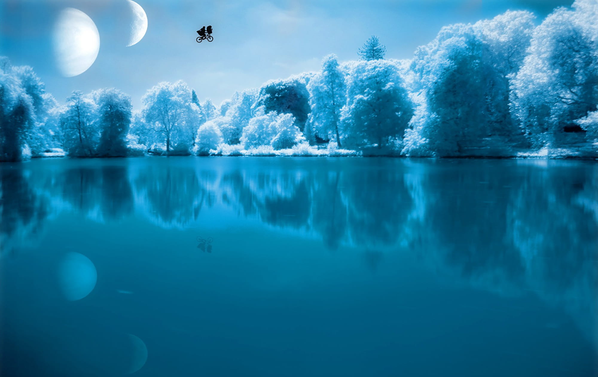 nature, waters, sky, landscape, reflection, tree, waterfront
