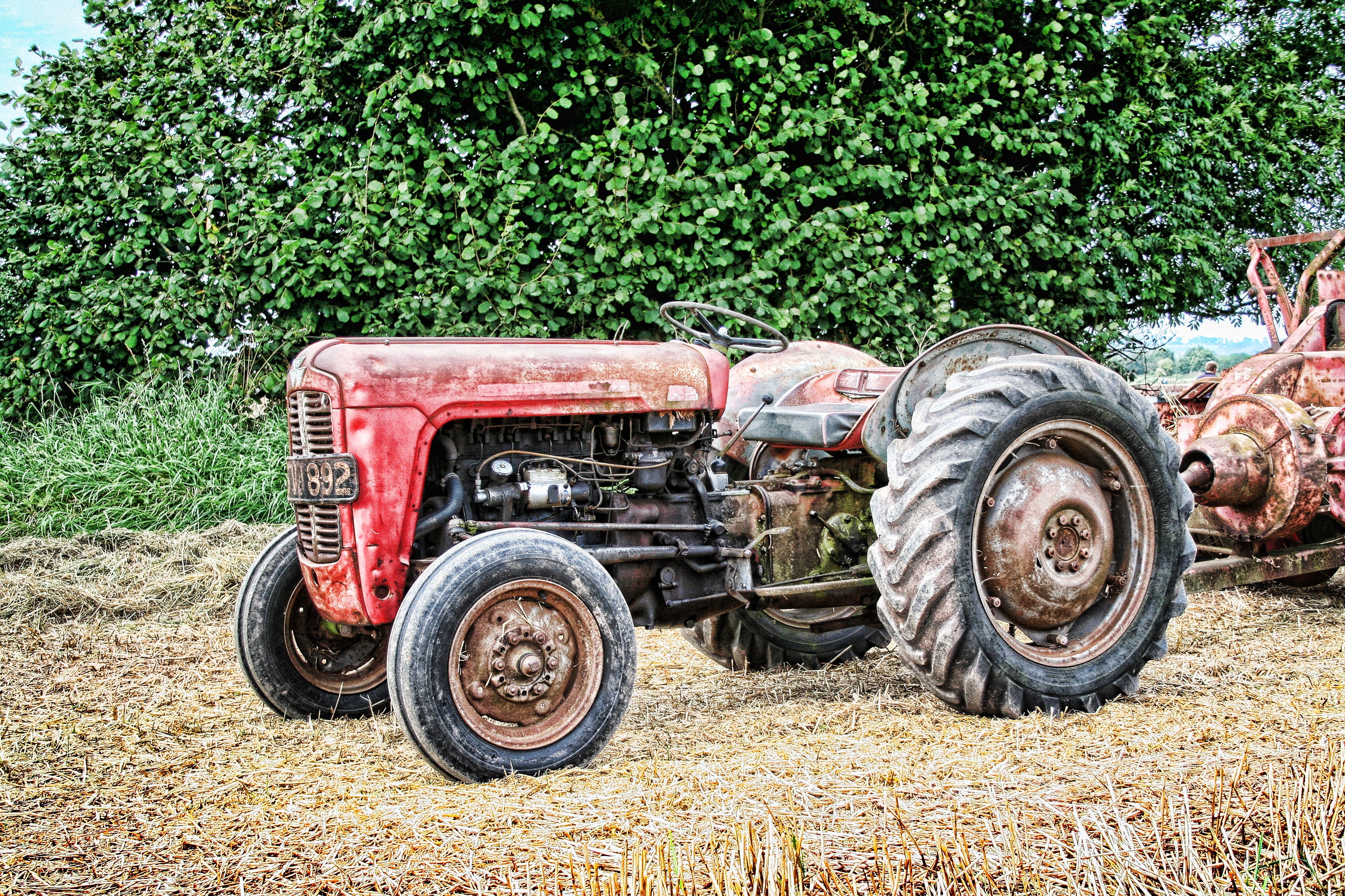 tractor, vintage, farming, agriculture, equipment, machine