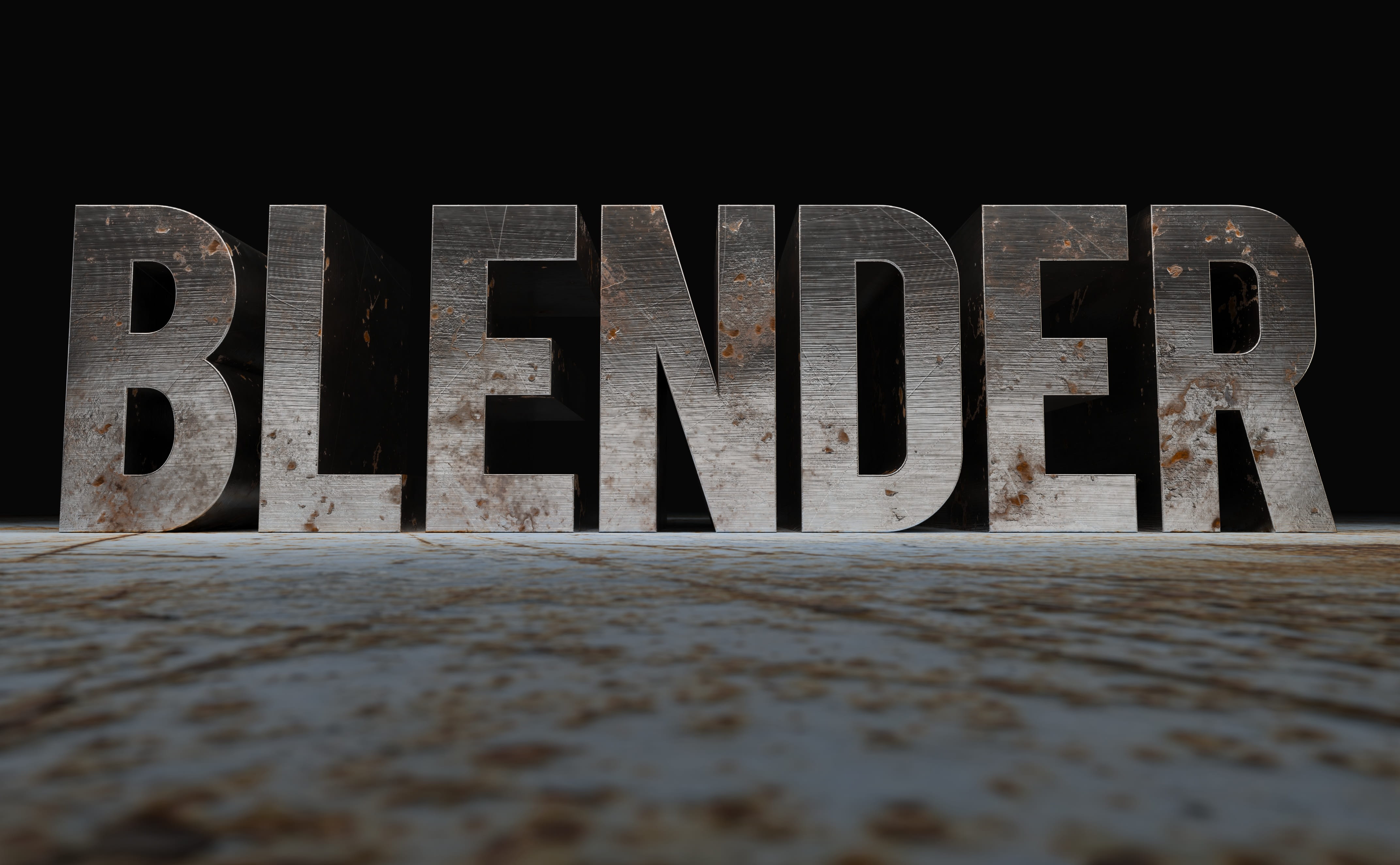 rendering, text, make, typography, texture, metal, western script