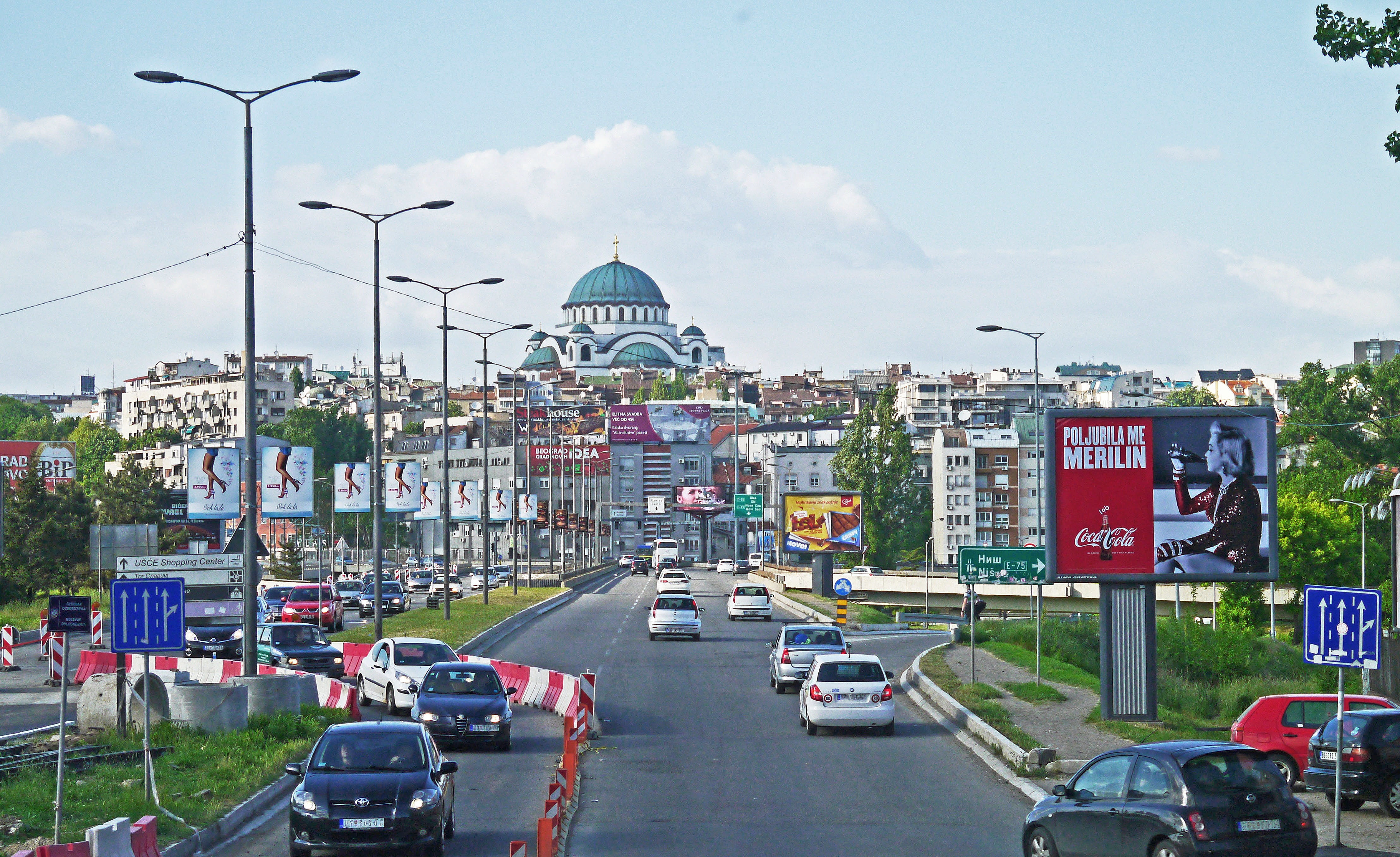 blue dome mosque photo, Belgrade, Incident, Road, Capital, incident road