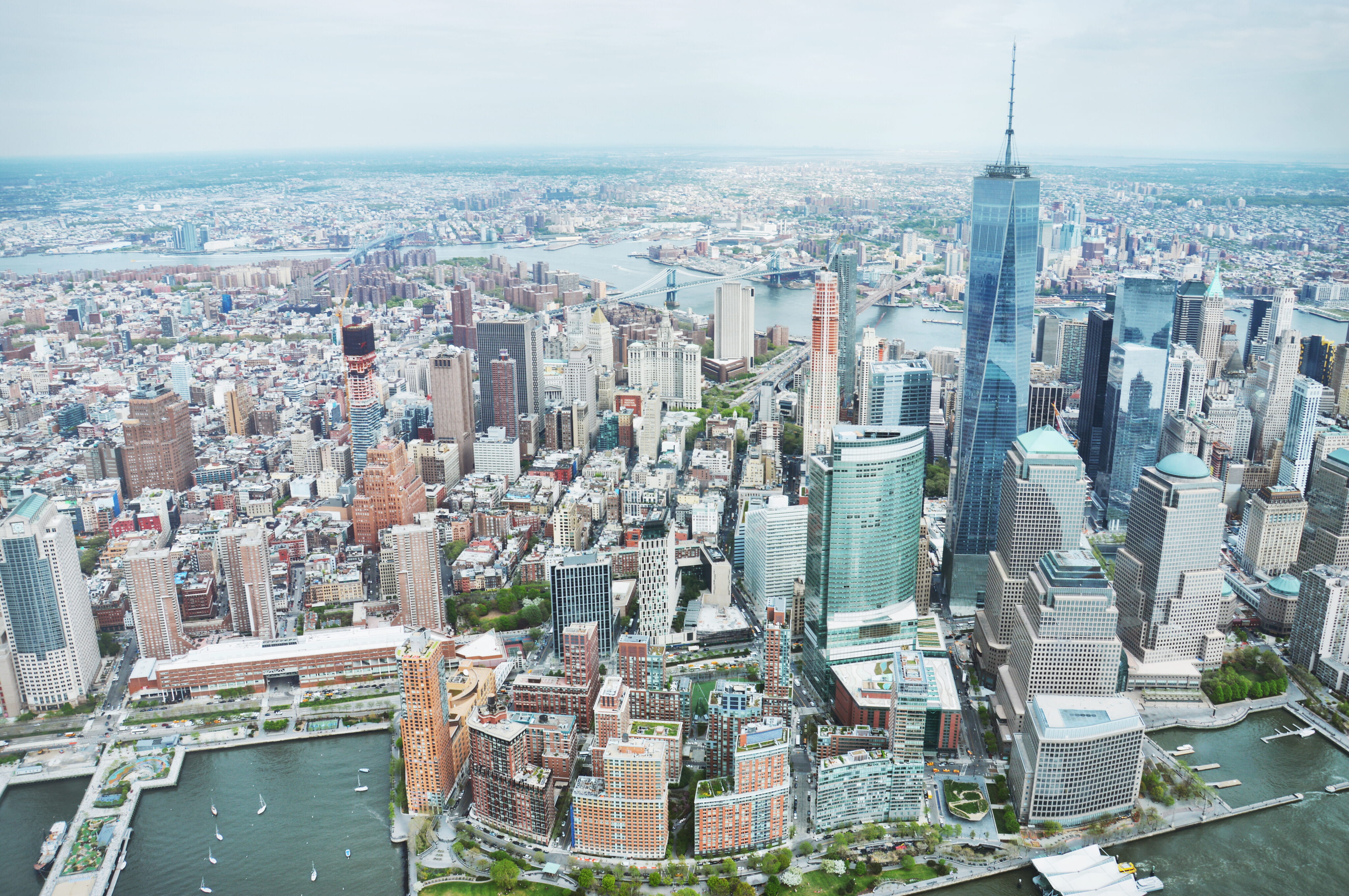 bird's-eye view of cityscape building, bird's eye view of Empire State New York