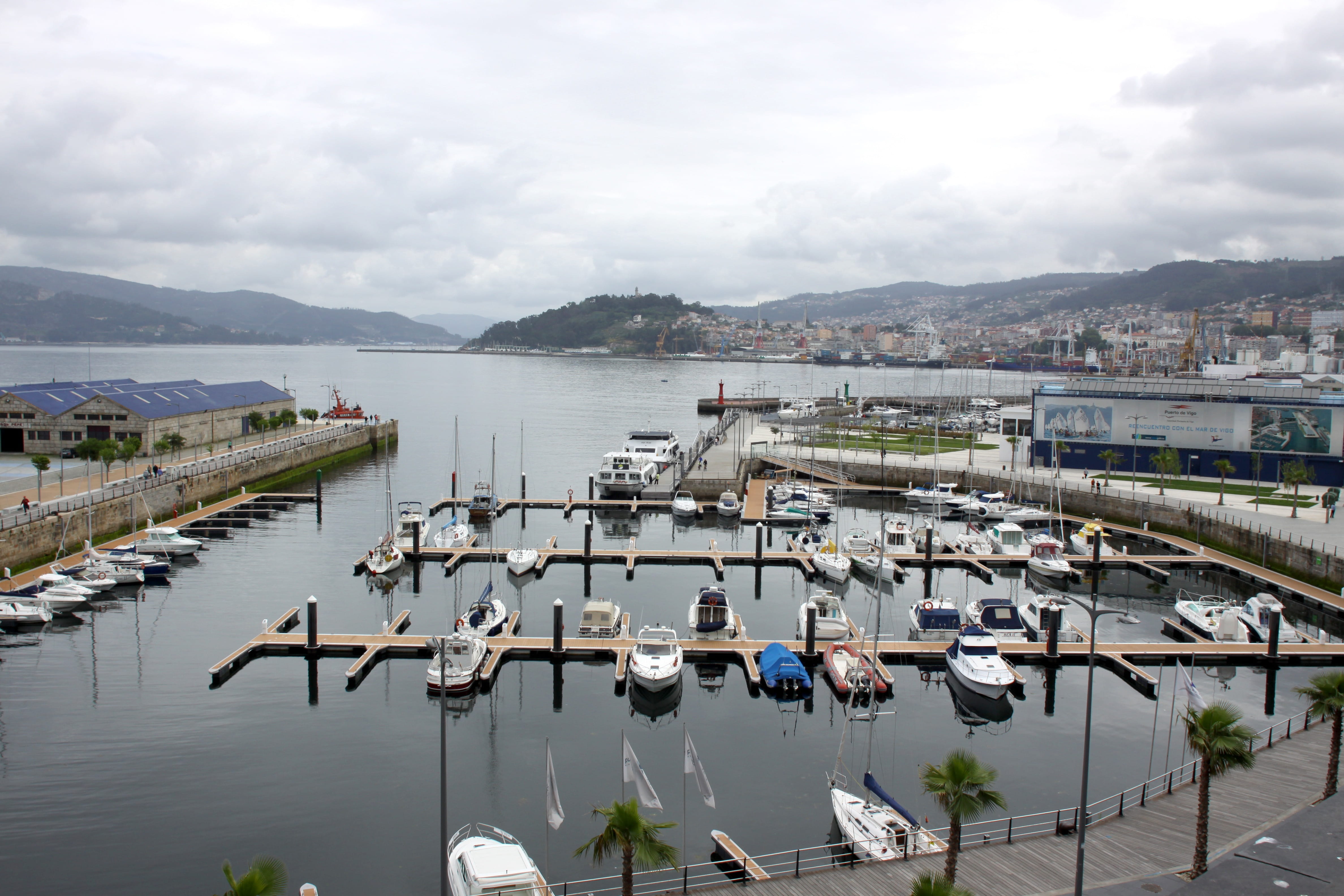 Vigo, City, Ria, Boats, Shore, vigo city, water, day, cloud - sky