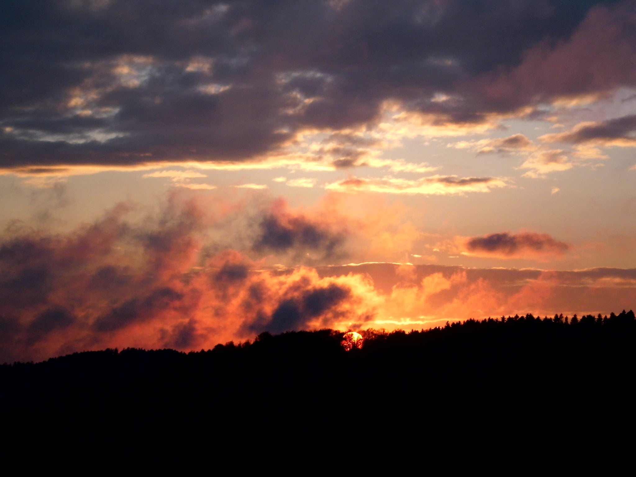 sunset, clouds, evening sky, afterglow, abendstimmung, cloud - sky