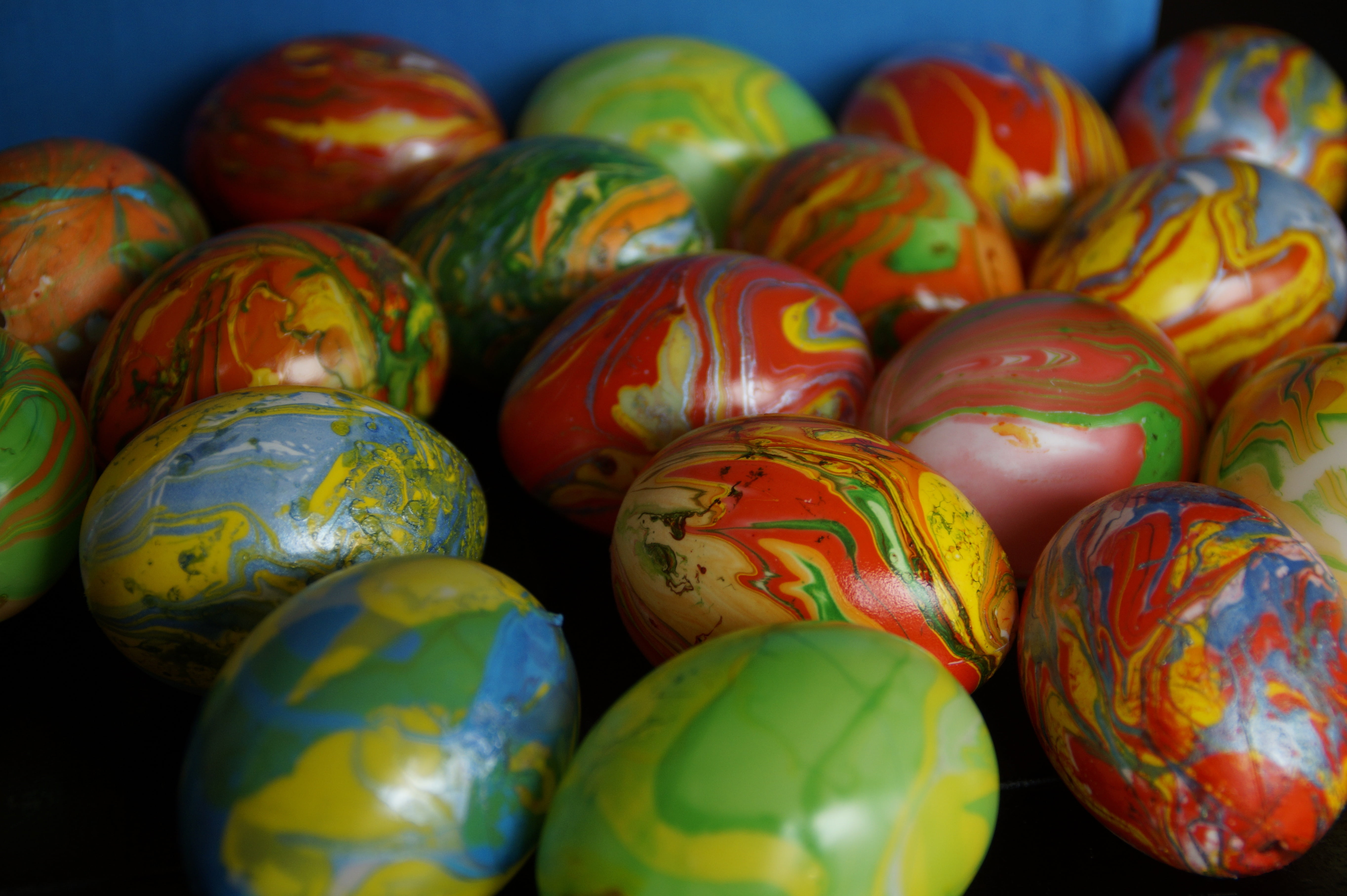 marbled, easter eggs, marbled easter eggs, colored, colorful