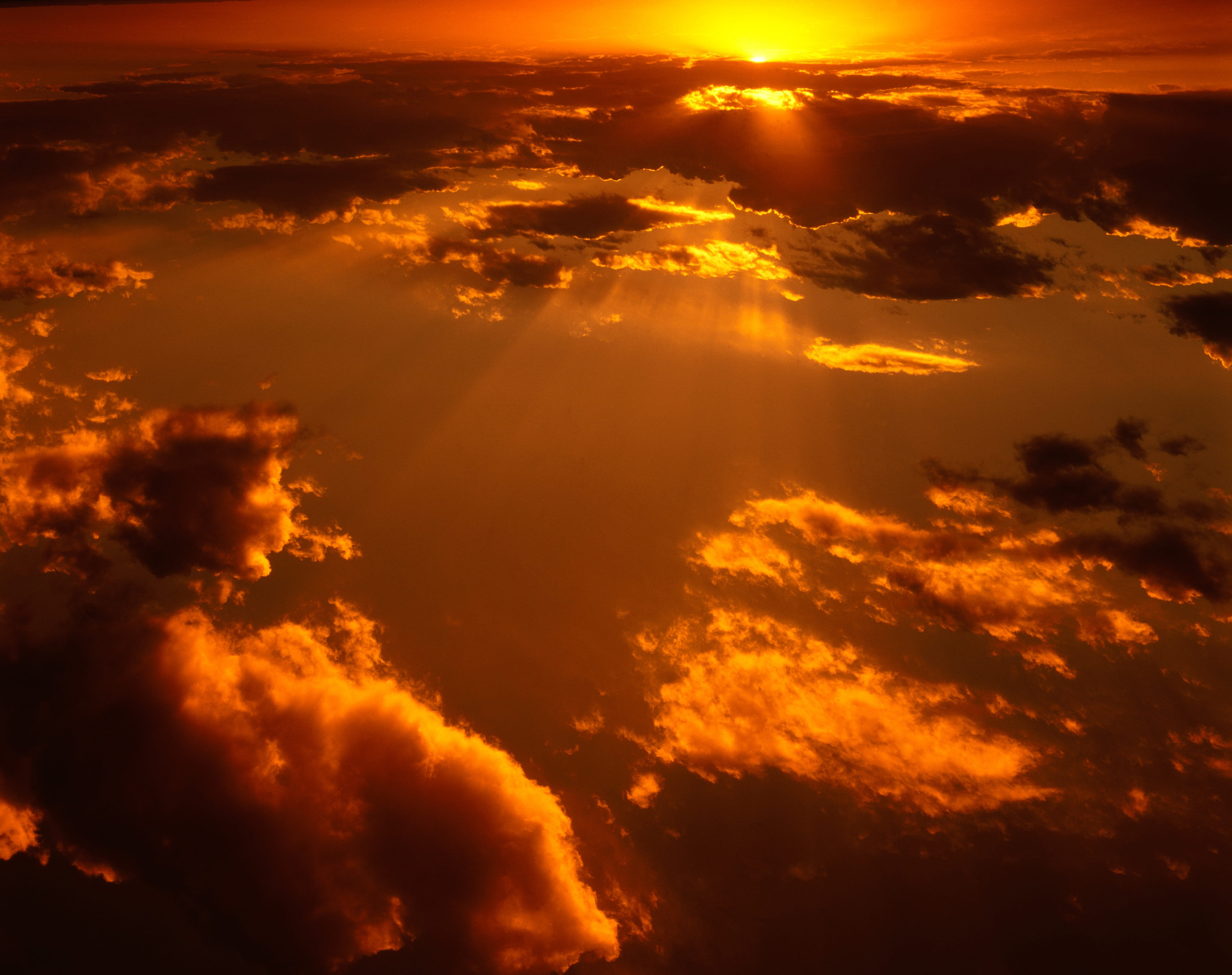 Sunset, Scenery, dramatic sky, cloud - sky, gold colored, nature