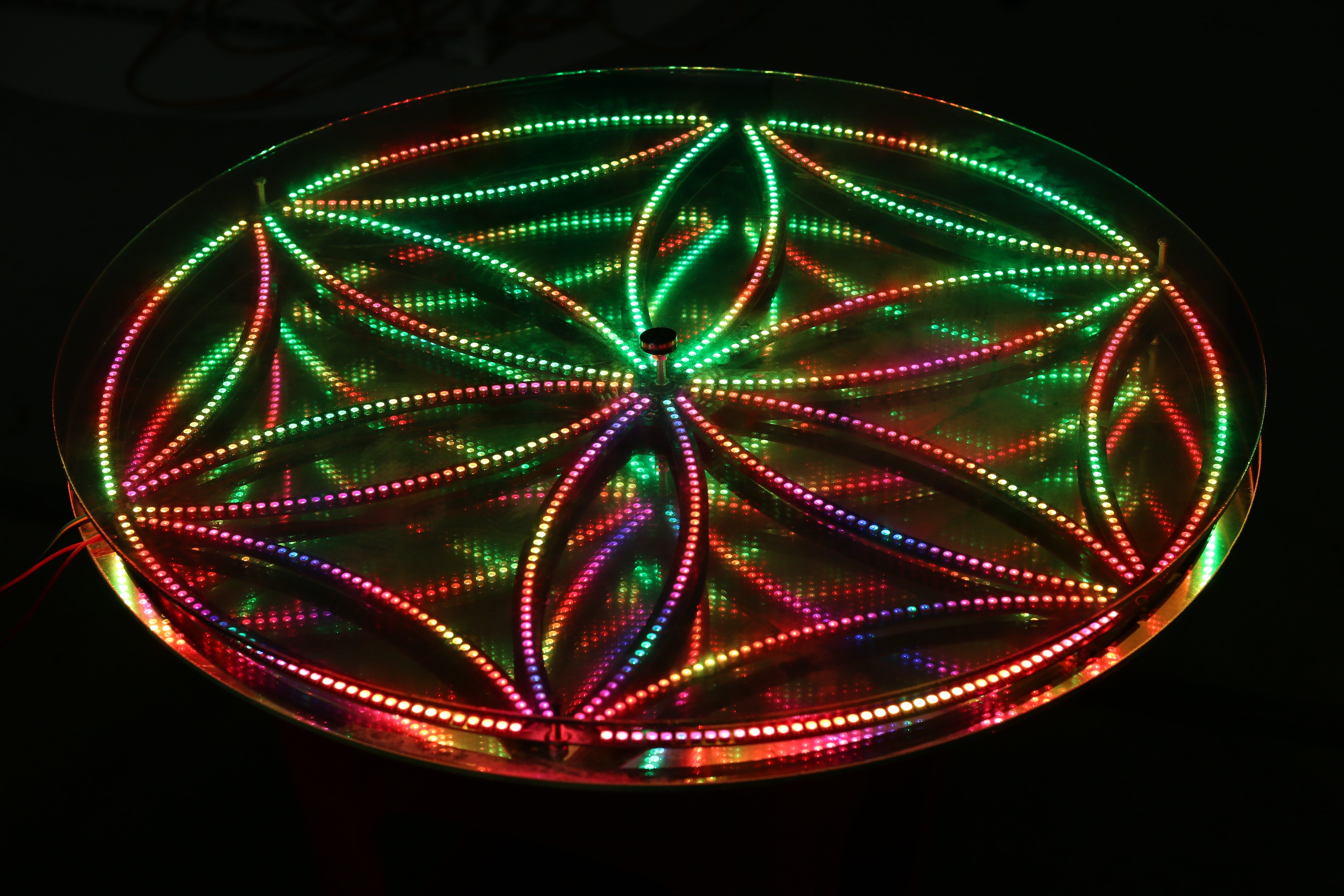 digital, led, panel, ws2812, hole, illuminated, red, neon, multi colored