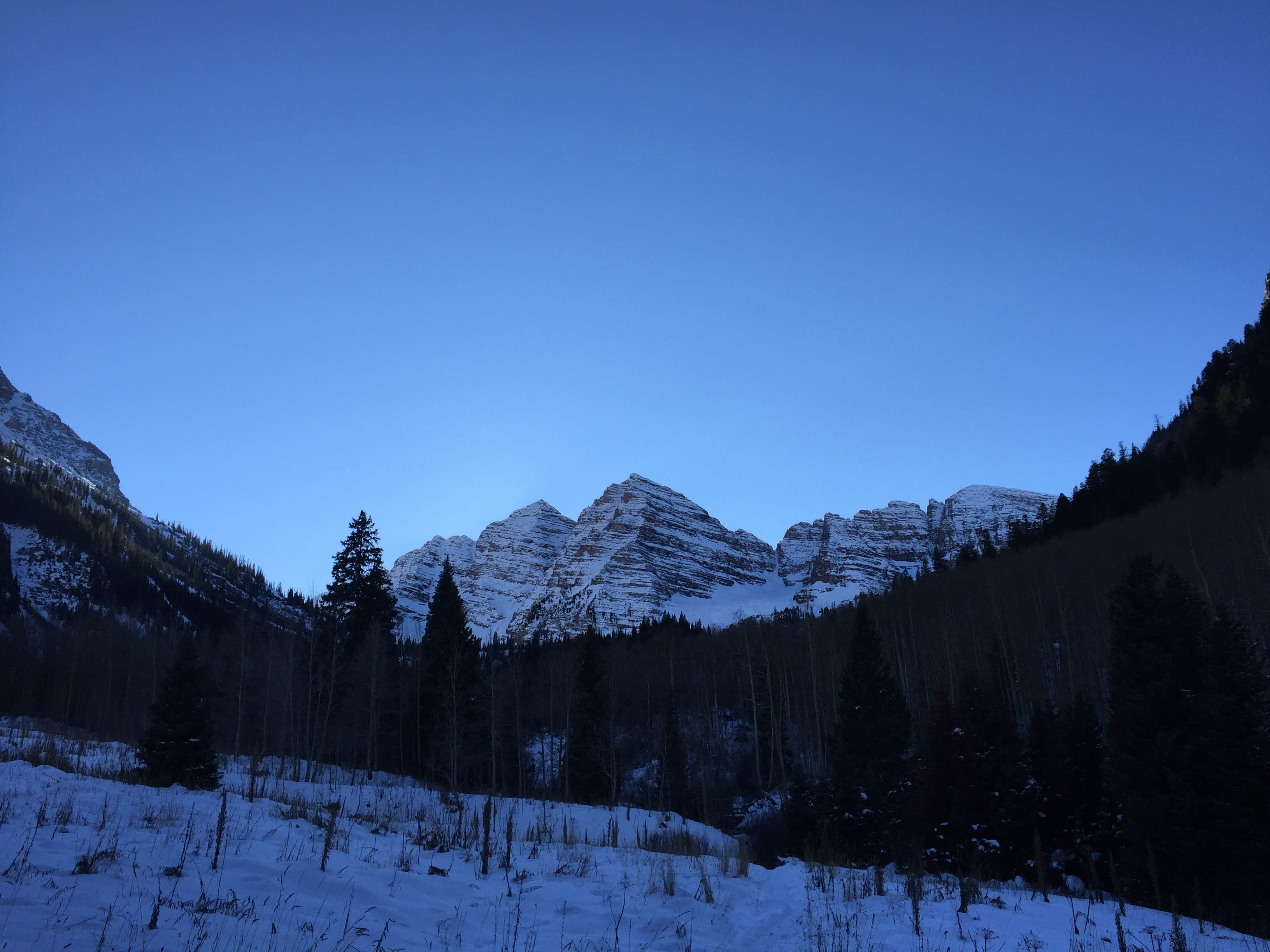 Sunset, Snowmass, Mountains, Colorado, usa, evening, landscape