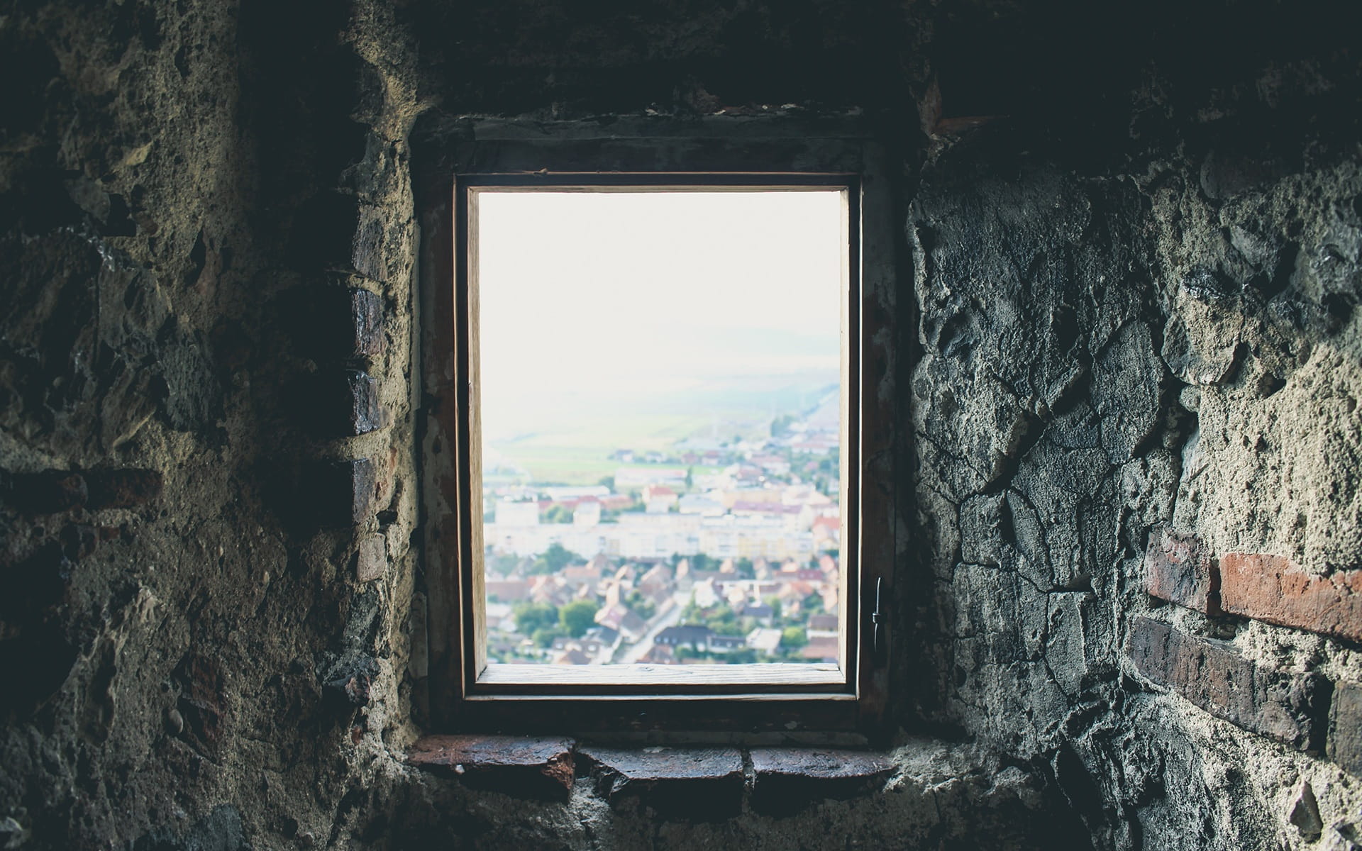 bricks, stones, window, town, architecture, built structure