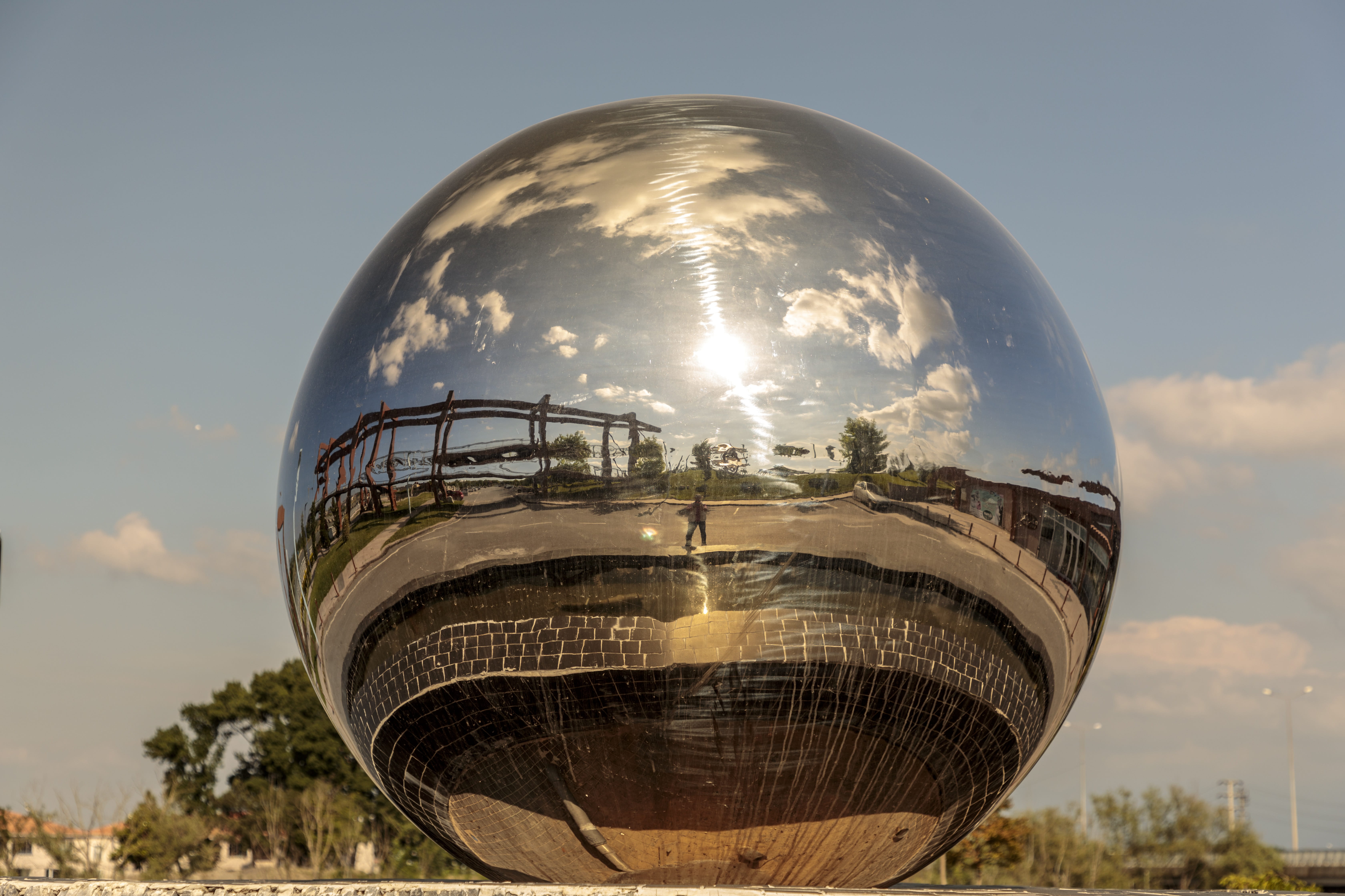 reflection, landscape, sky, clouds, building exterior, built structure