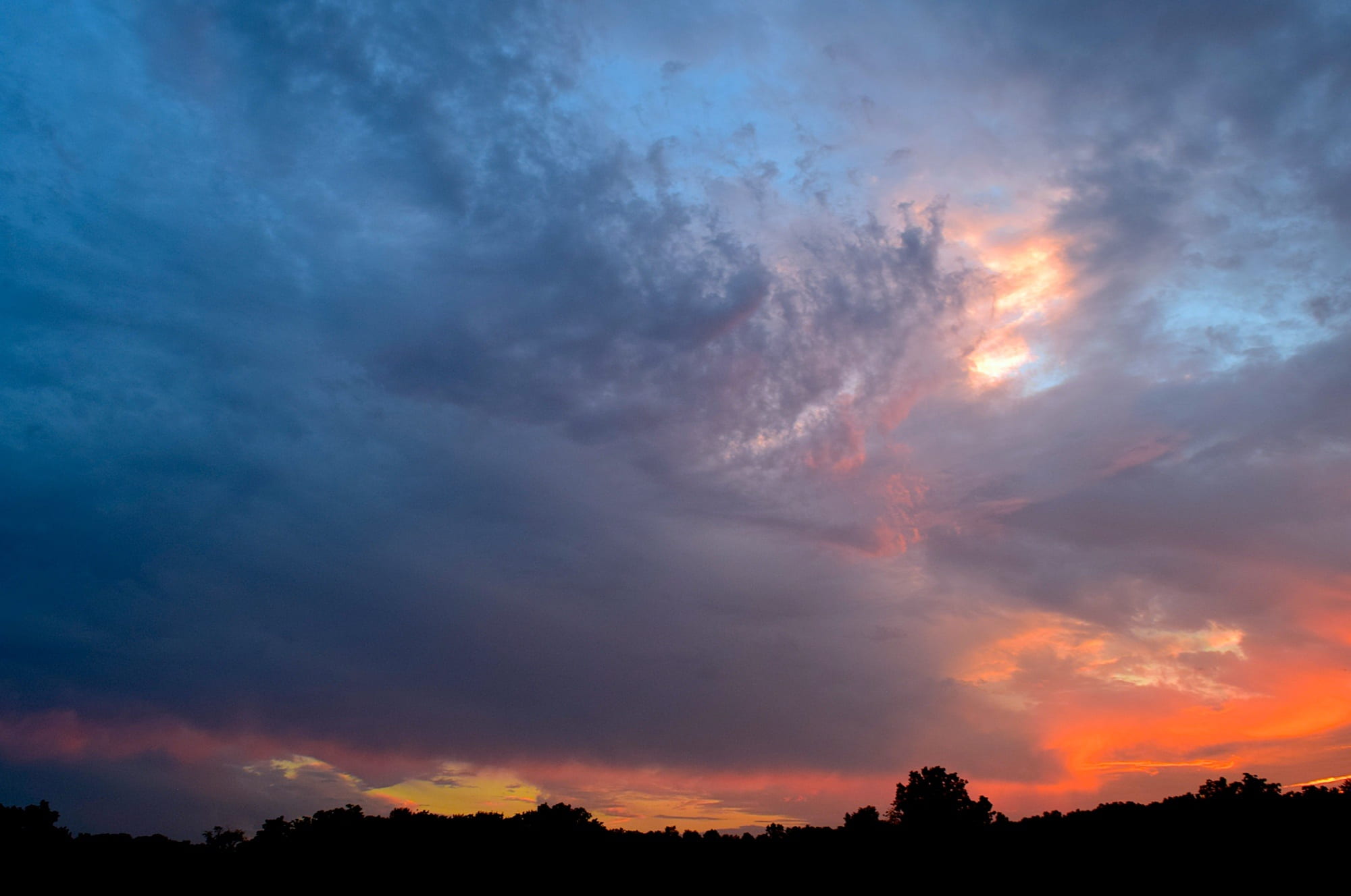 sunset, clouds, landscape, dramatic, colors, sky, sunlight
