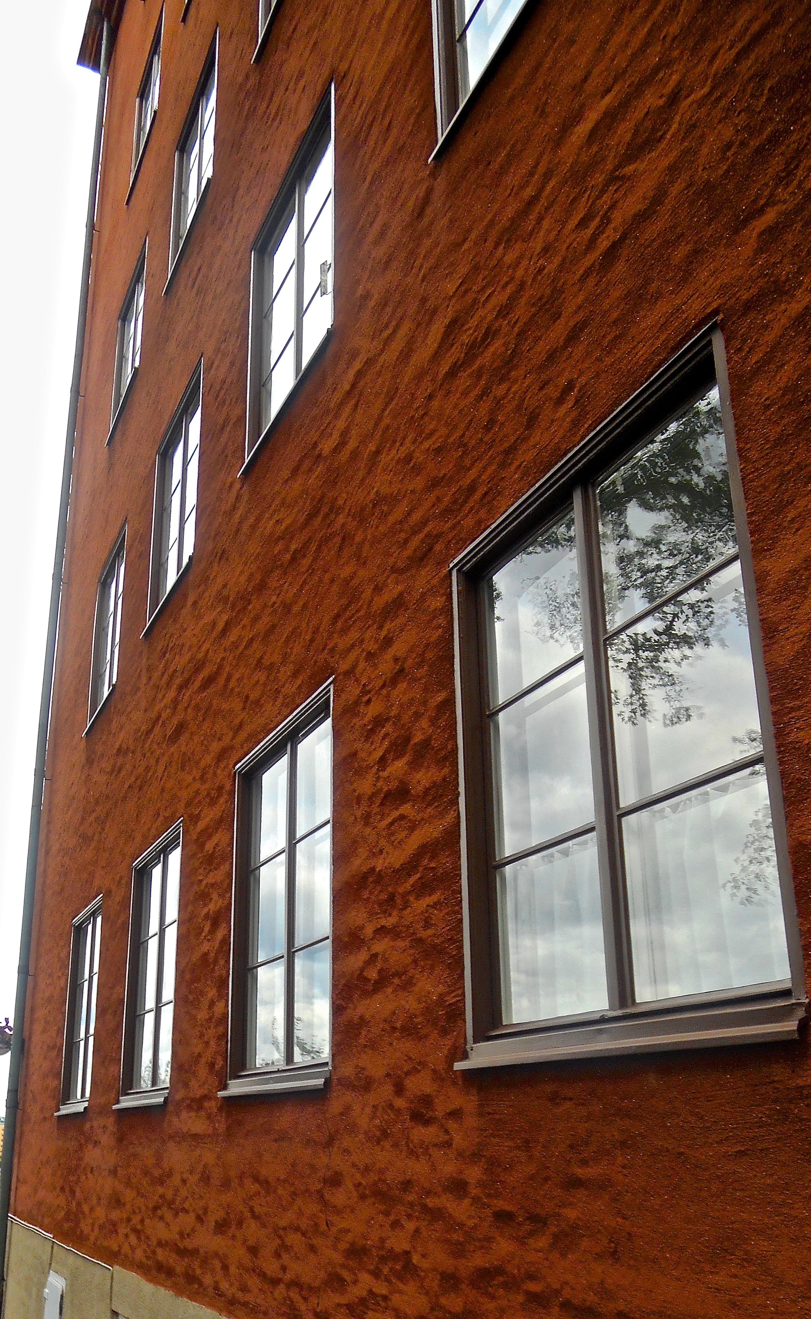 facade, window, structure, reflection, stockholm, architecture
