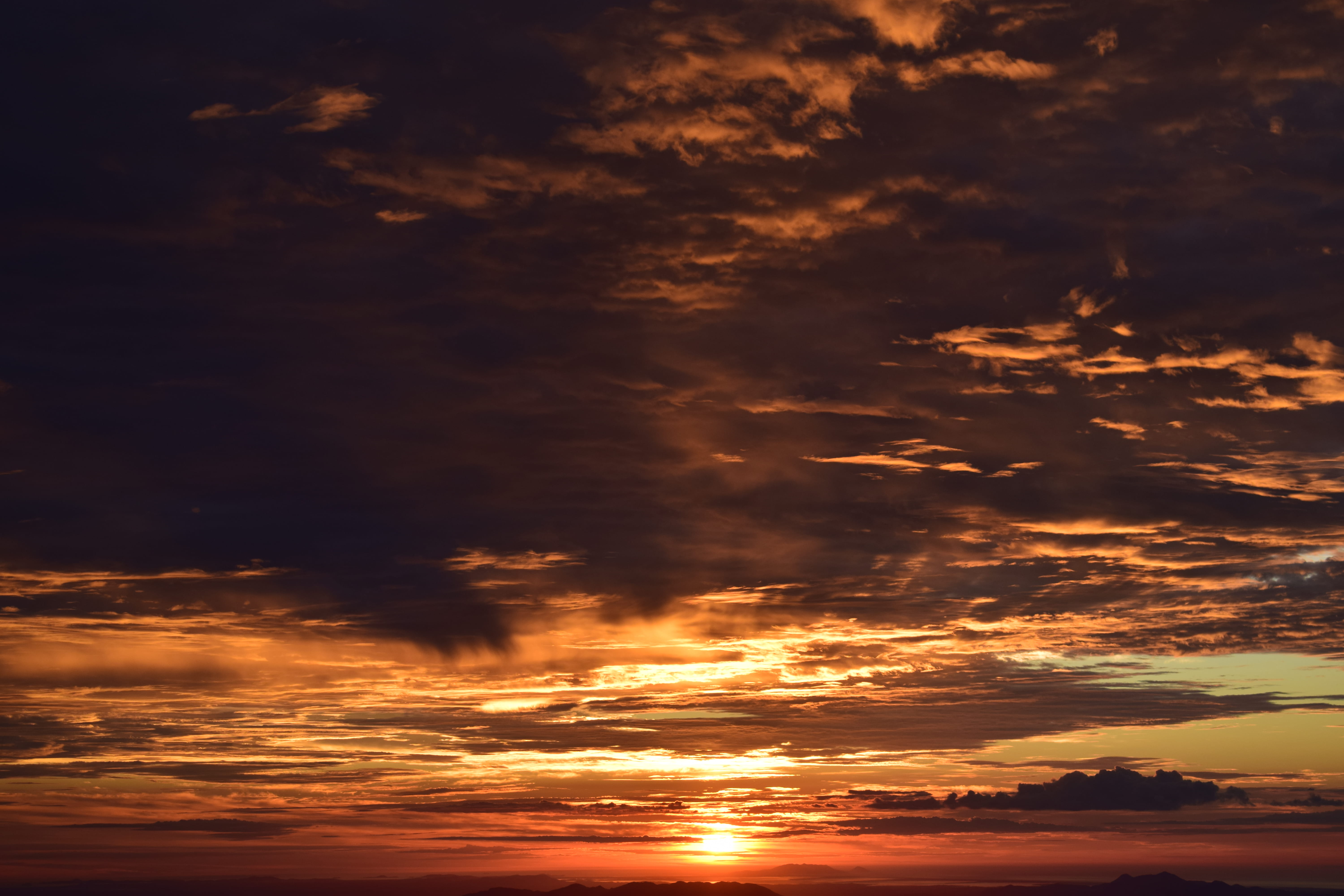 orange clouds during sunset, white clouds during sunset, sky