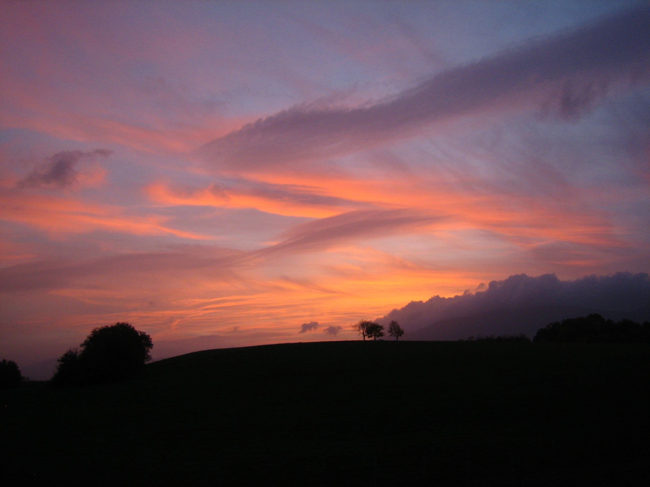 Twilight, Landscape, Sky, sunset, silhouette, dramatic sky