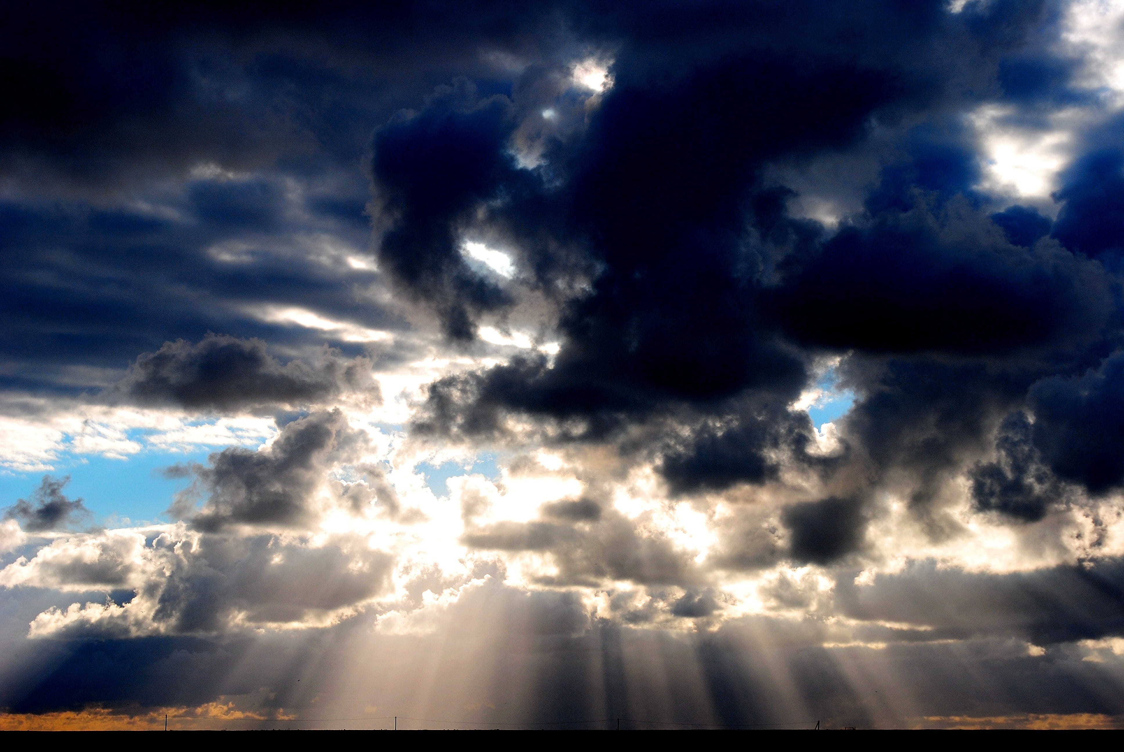 Sky, Clouds, Evening, Nature, Sunset, sunbeam, cloud - sky