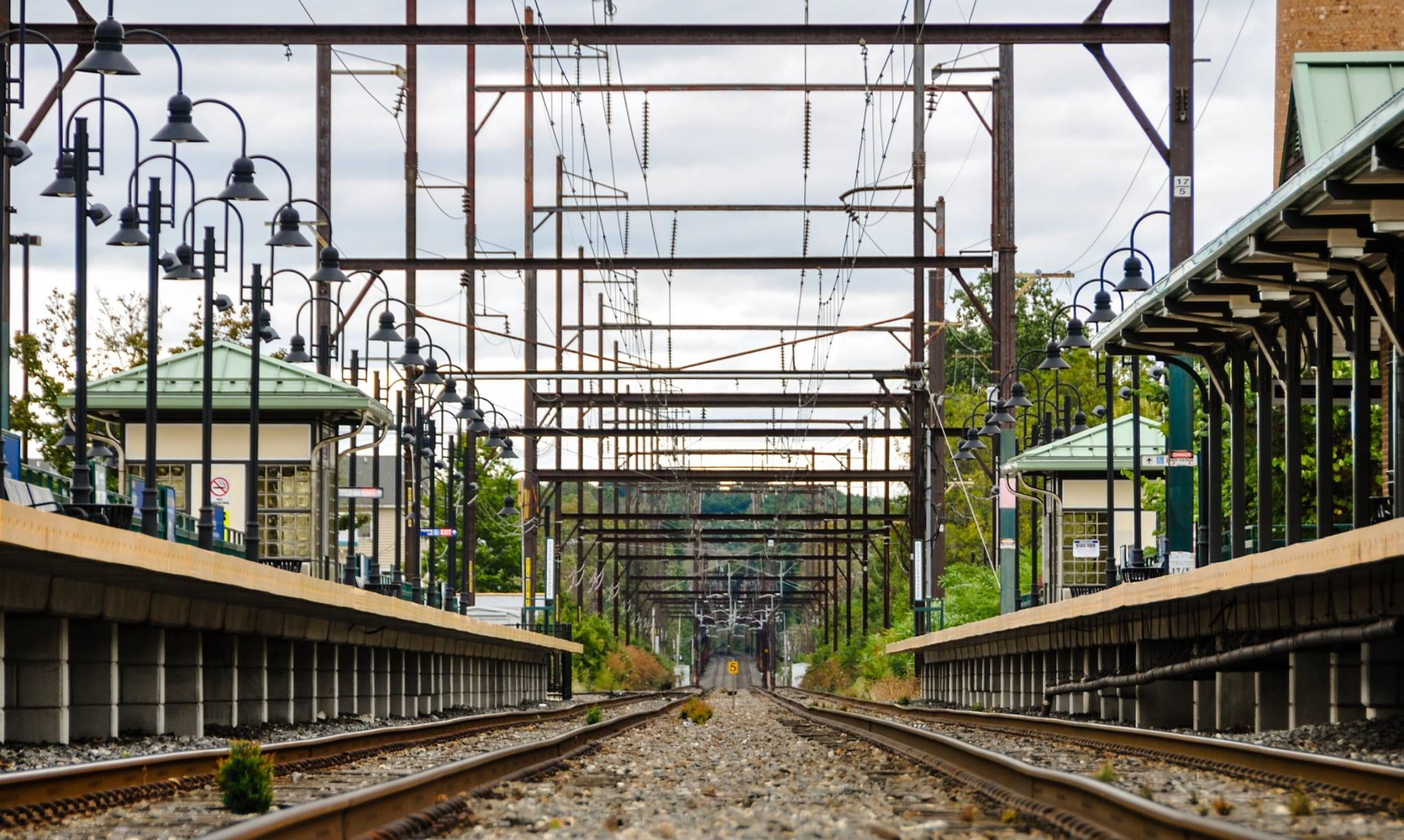 train, train tracks, perspective, train station, railroad, railway